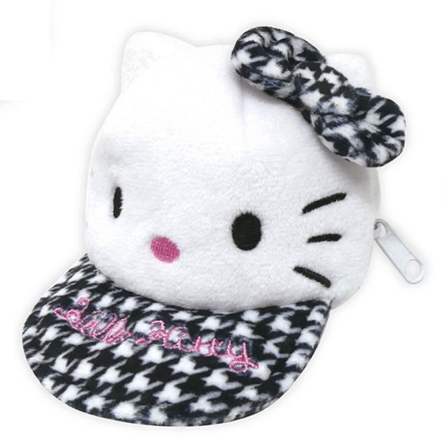 サンリオキャラクターズ ハローキティ 帽子型ポーチ 千鳥格子／
