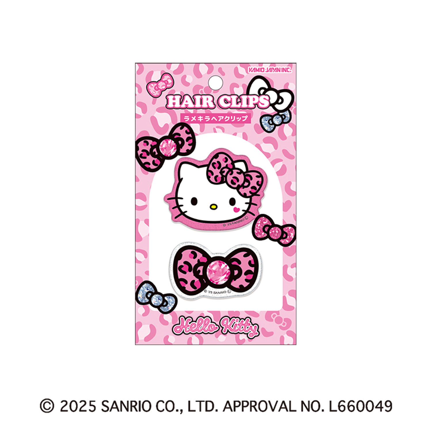 ハローキティ・クロミギャルアートアイテム ラメキラヘアクリップ ハローキティ／ピンク