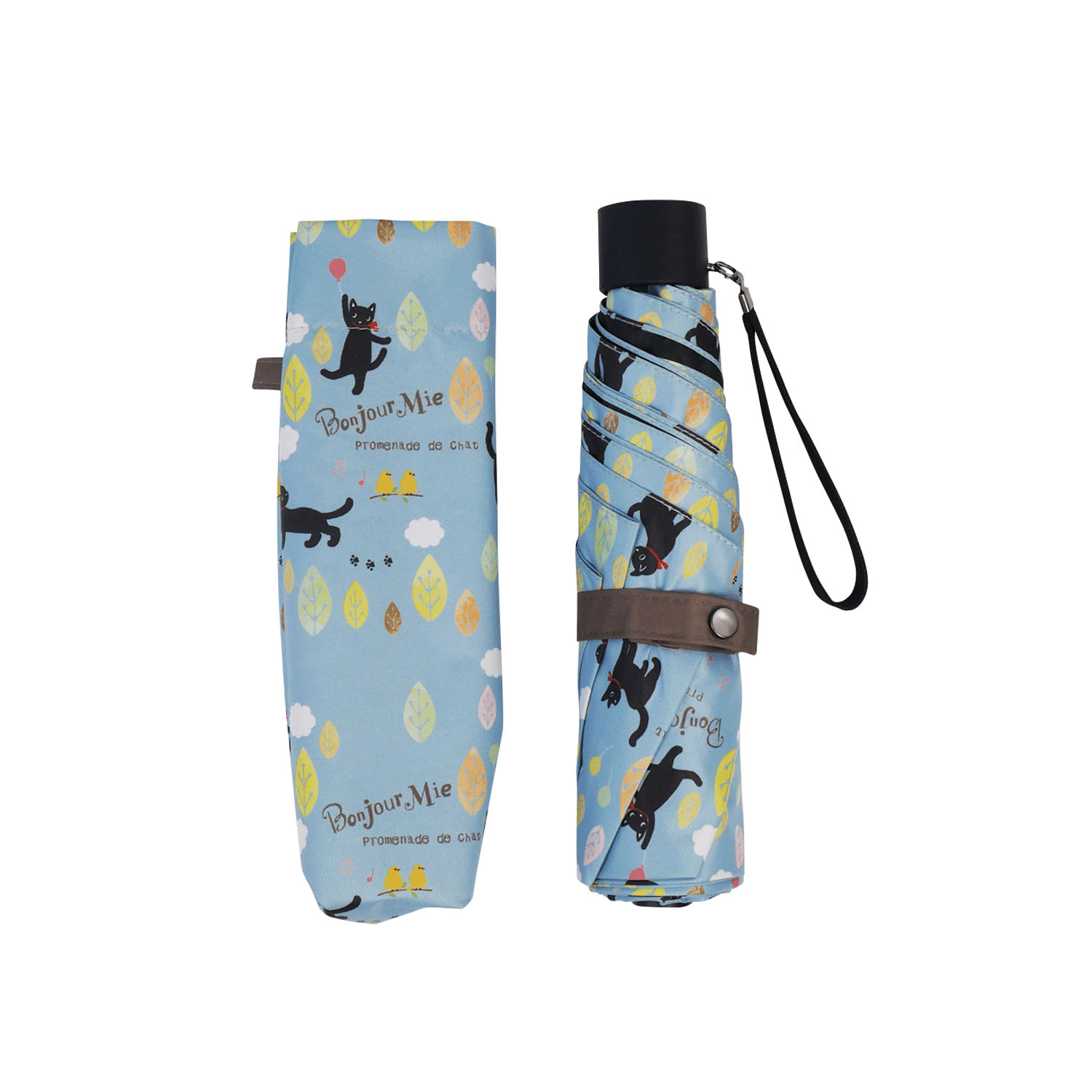 晴雨兼用折りたたみ傘 リーフ - 画像3