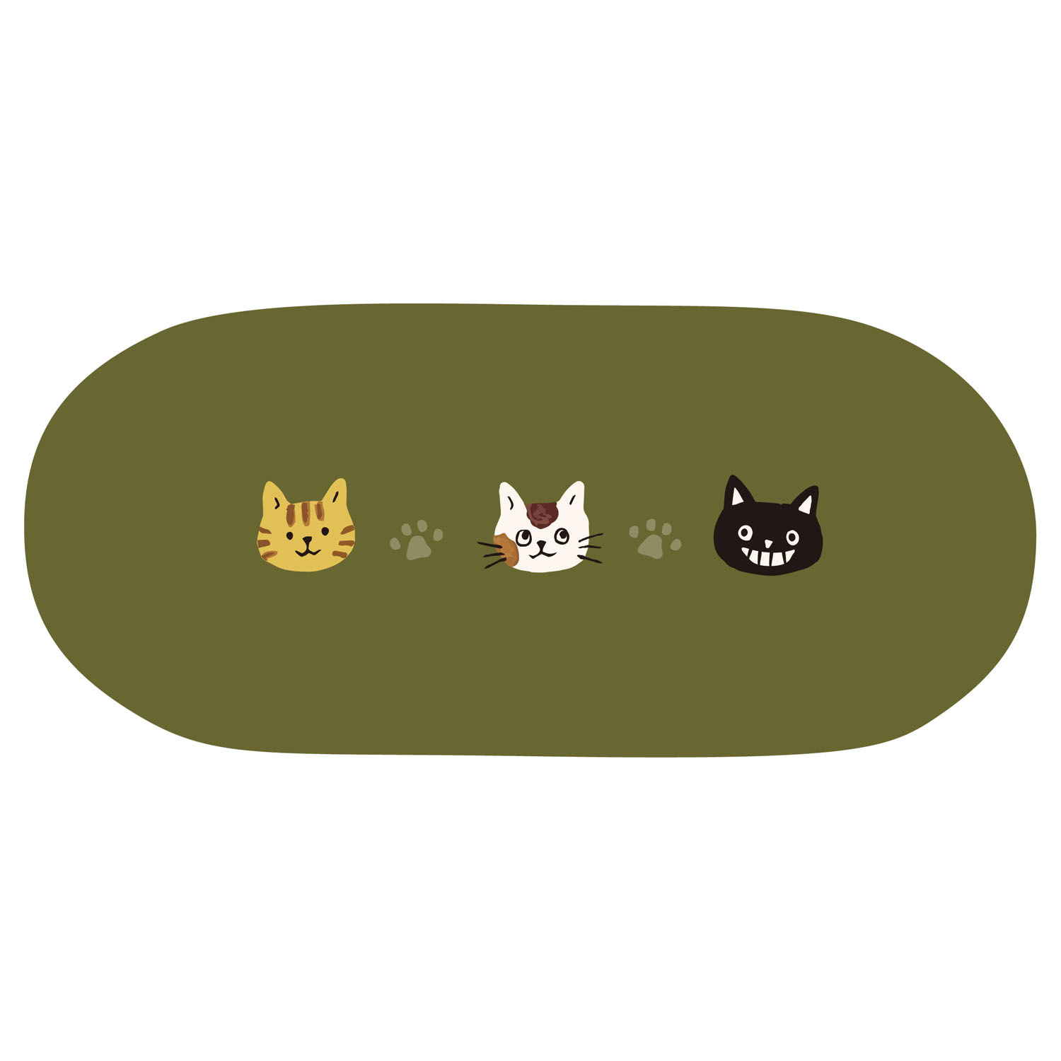 眼鏡ケース  ねこ・顔 - 画像2