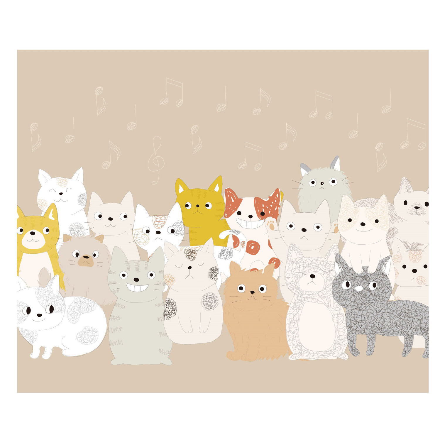 眼鏡ケース ねこ全身 - 画像3