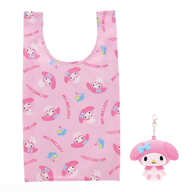 マイメロディ ポーチ付エコバッグ 「ソリッドマイメロ」