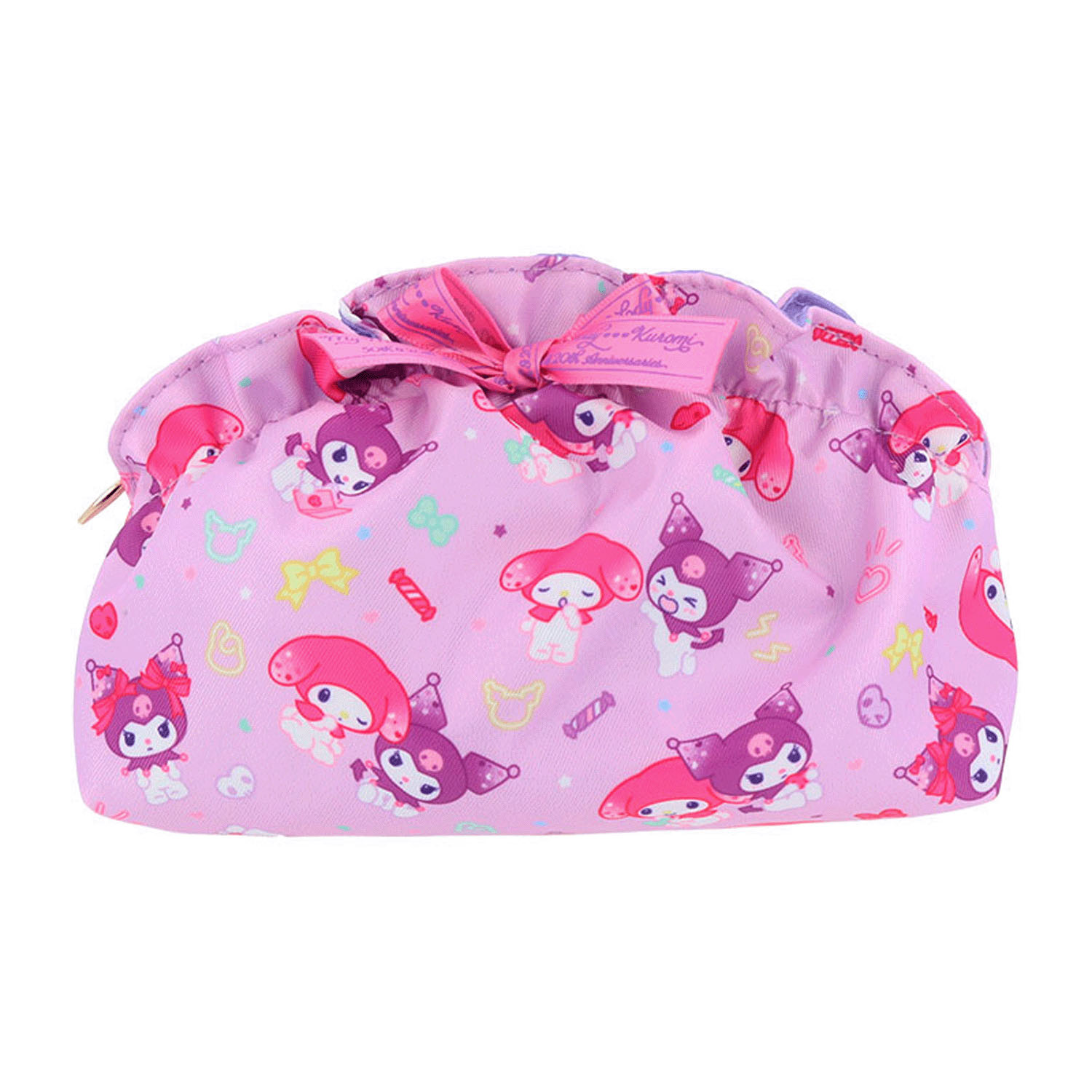 マイメロディ＆クロミ＆リトルツインスターズ フリルポーチ マイメロディ＆クロミ