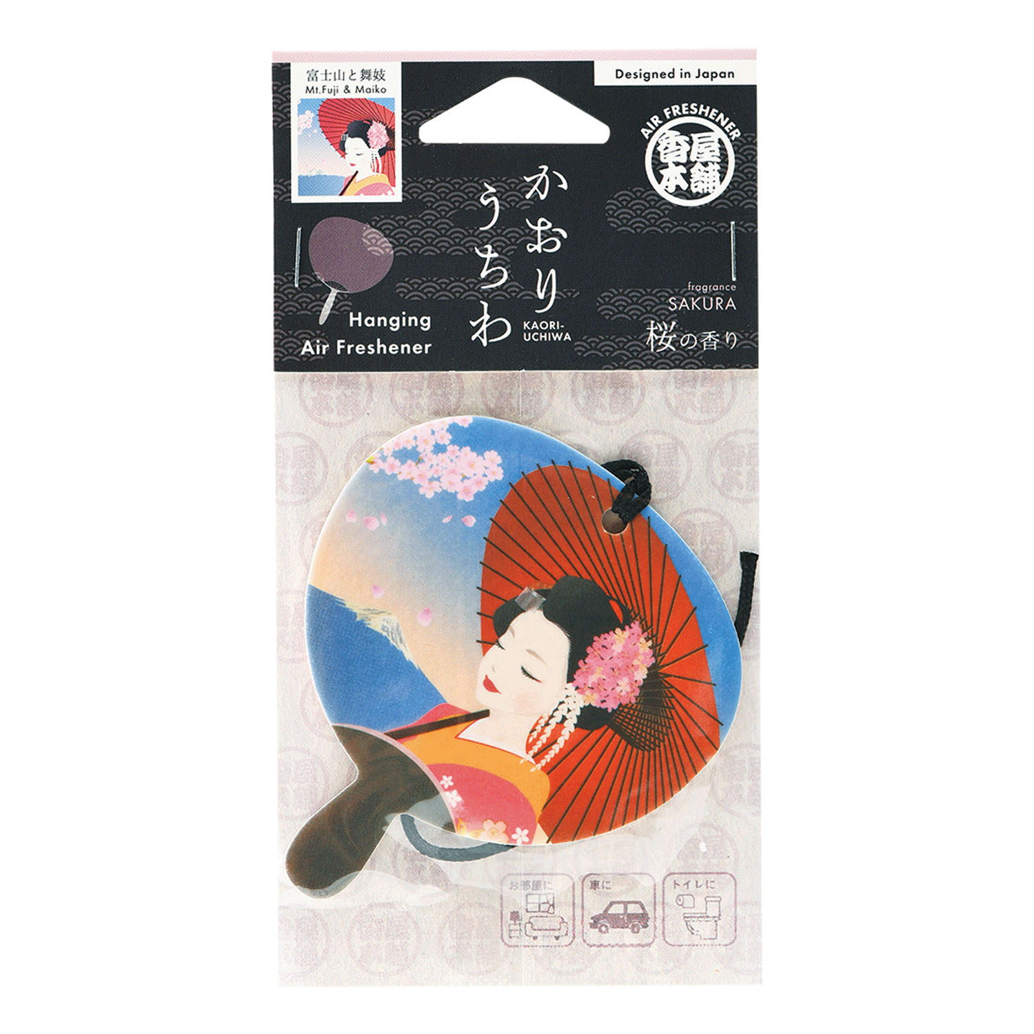 かおり うちわ 富士山と舞妓  桜 招き猫 舞妓と桜 日本地図 ゆる寿司