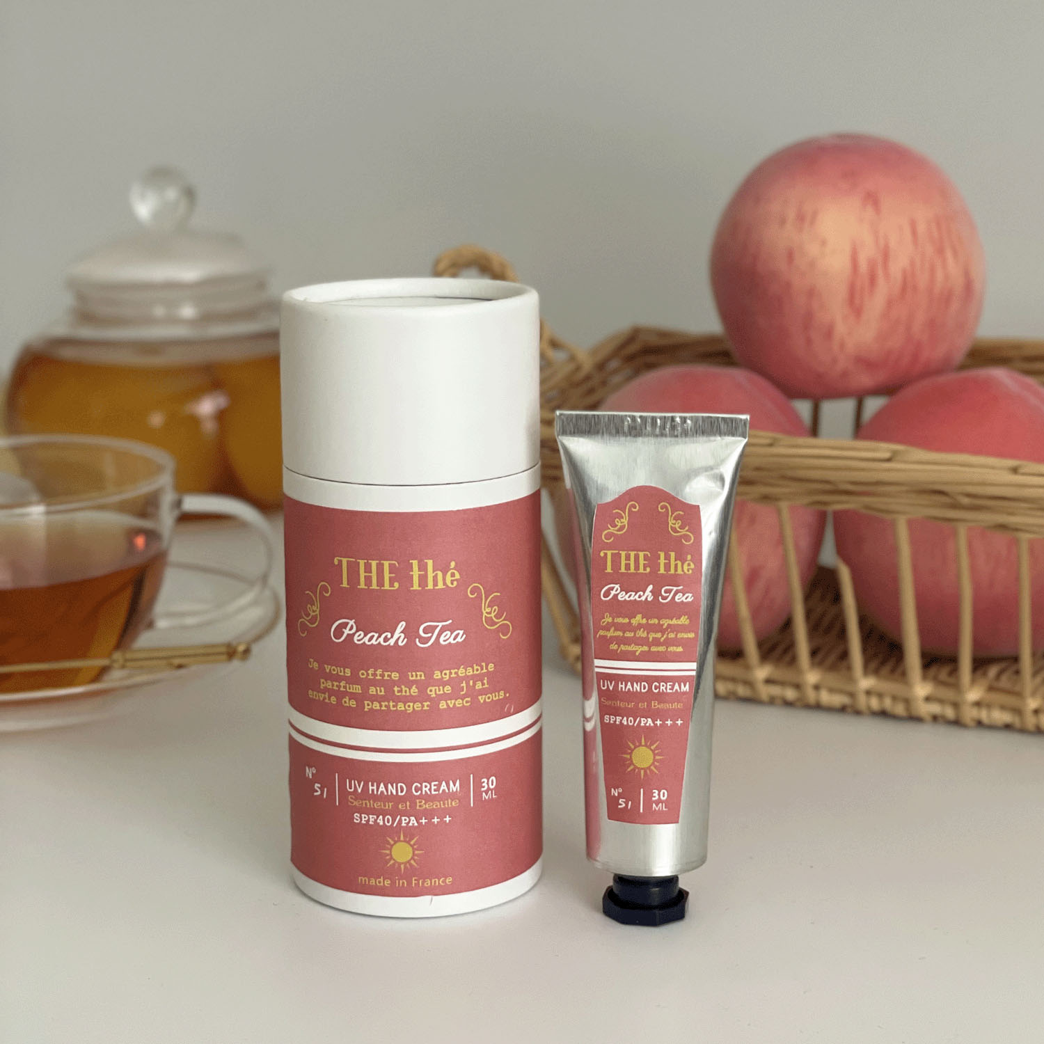 サンタール・エ・ボーテ フレンチクラシック UVハンドクリーム ピーチティー - 画像2