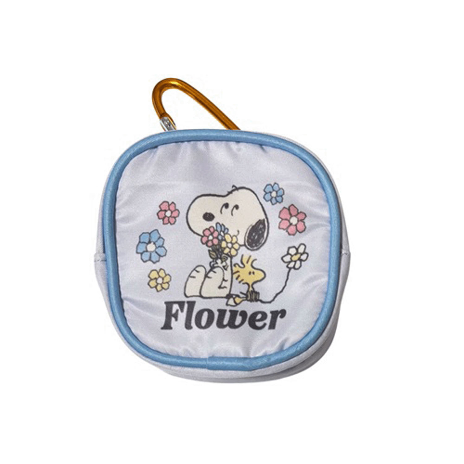 ピーナッツ スヌーピー カラビナ付きミニポーチ 花