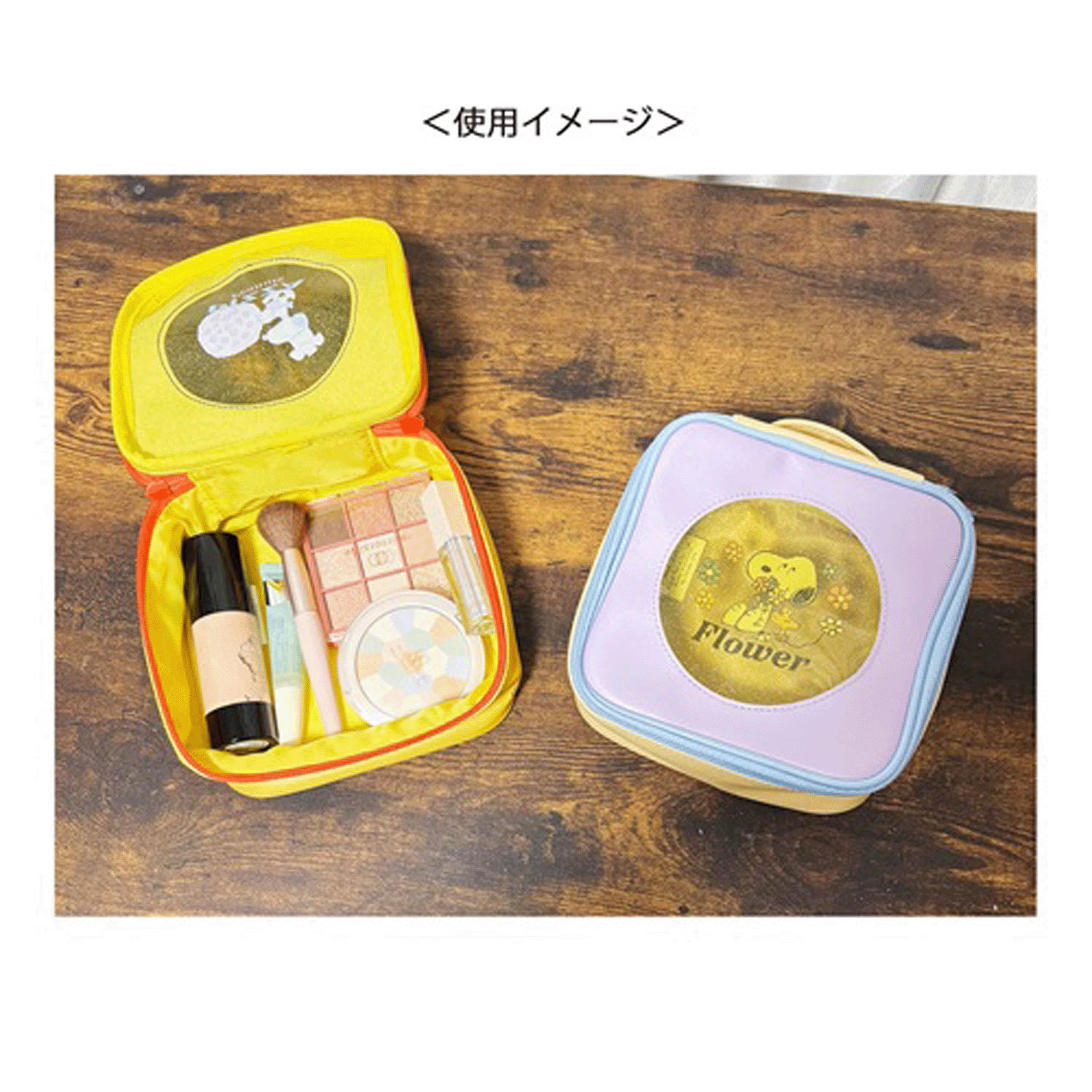 ピーナッツ スヌーピー スクエアポーチ 花 - 画像6