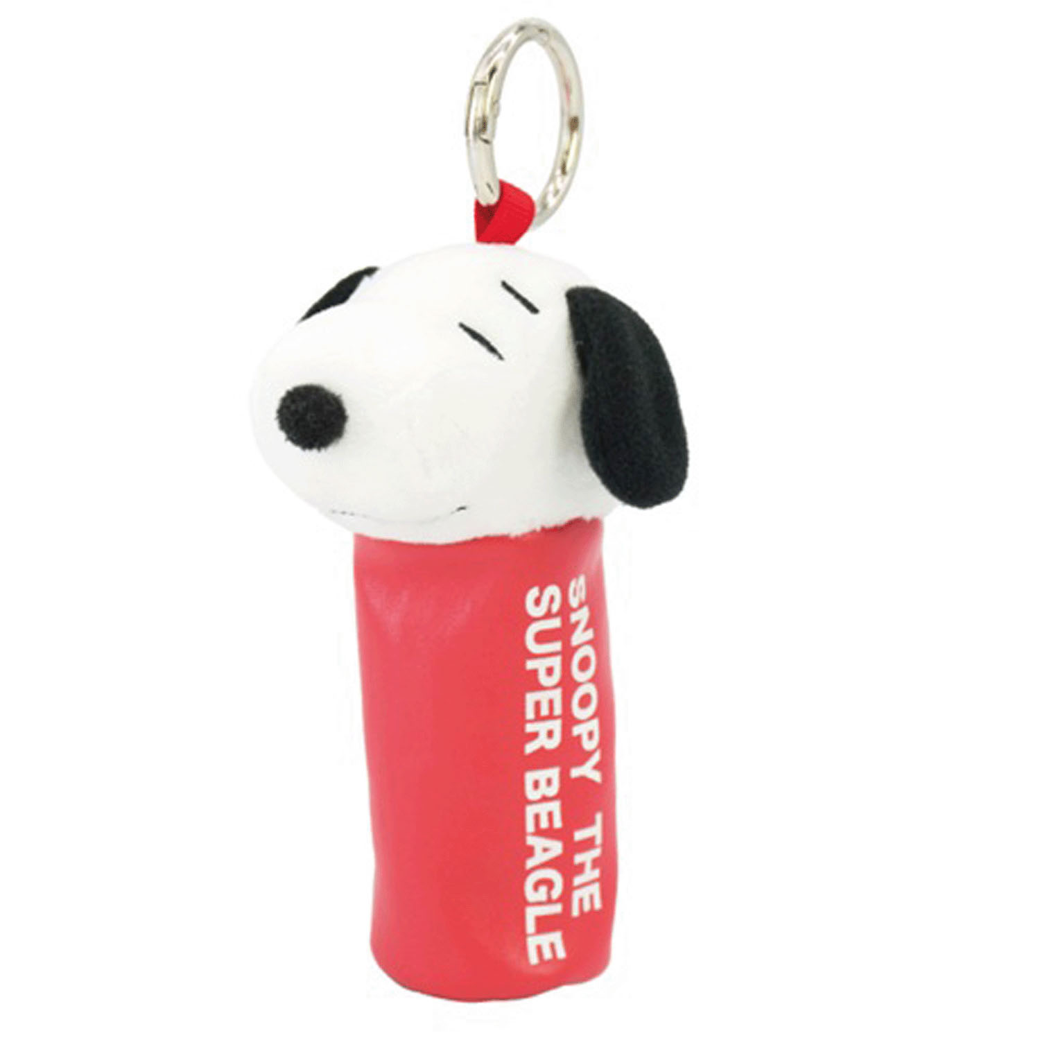 ピーナッツ スヌーピー ミニシリンダーキーチェーン レッド
