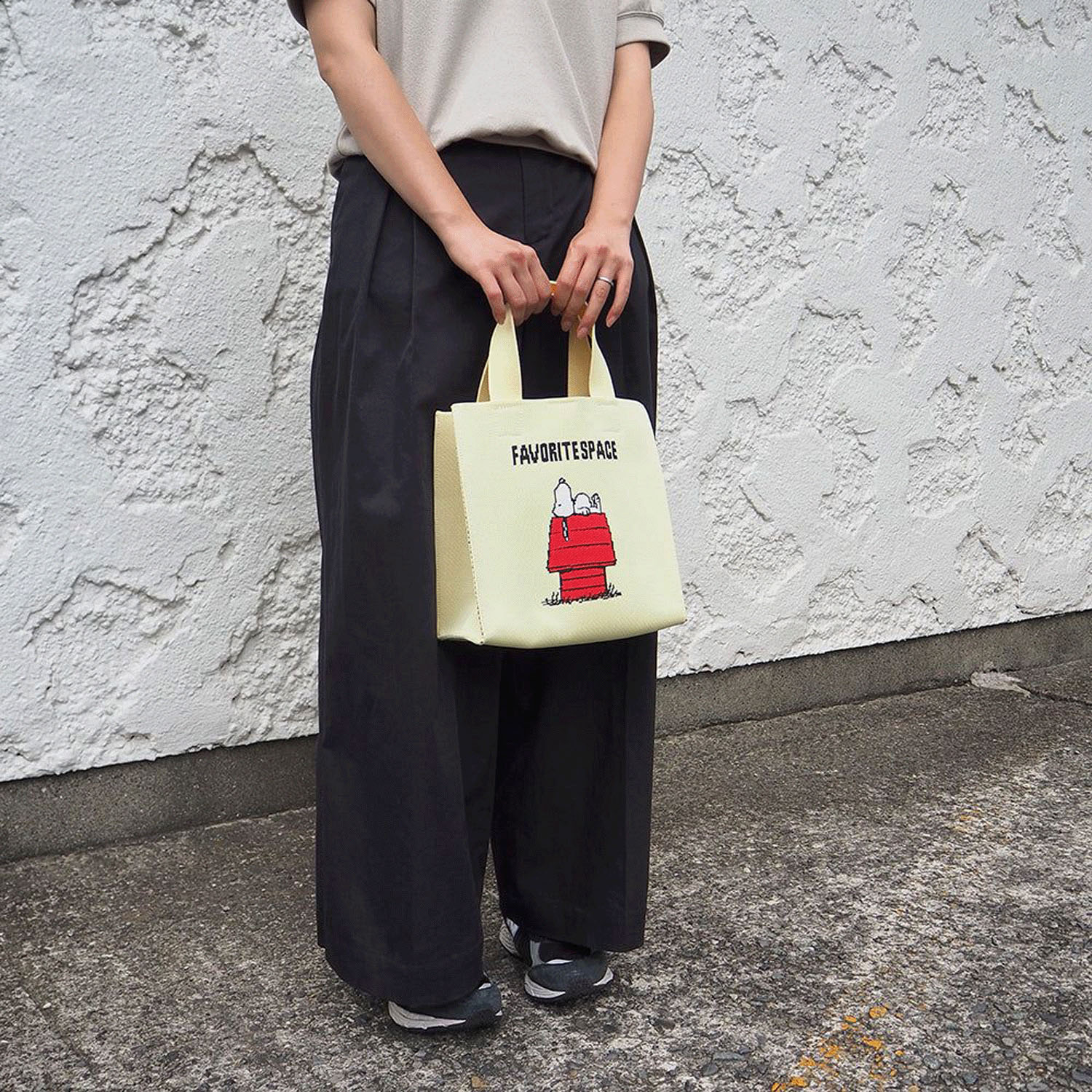 PEANUTS キュービックバッグM クリーム - 画像4