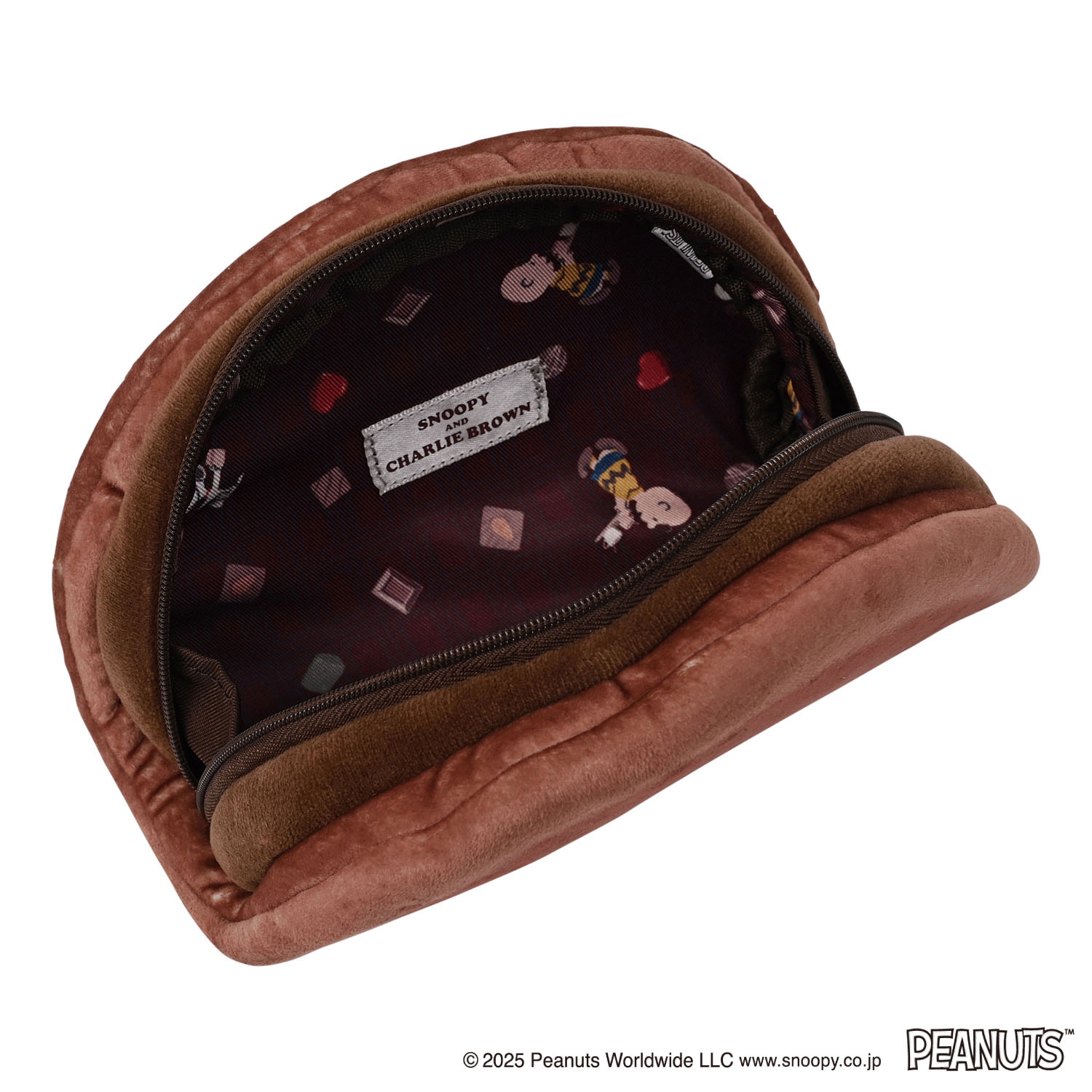 スヌーピー クリームサンドポーチ チョコレート - 画像3