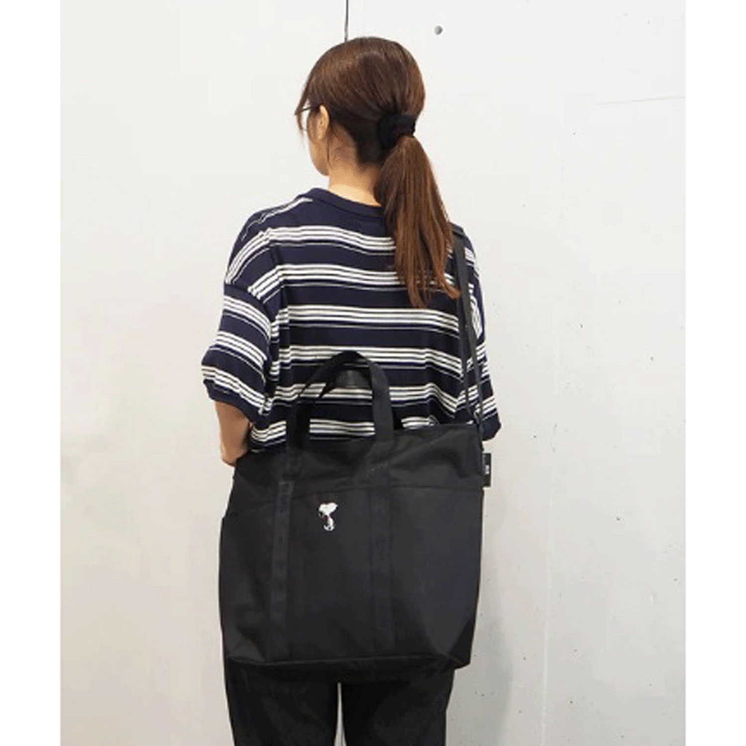 スヌーピー（PEANUTS）SOLEIL トートL BLACK - 画像4