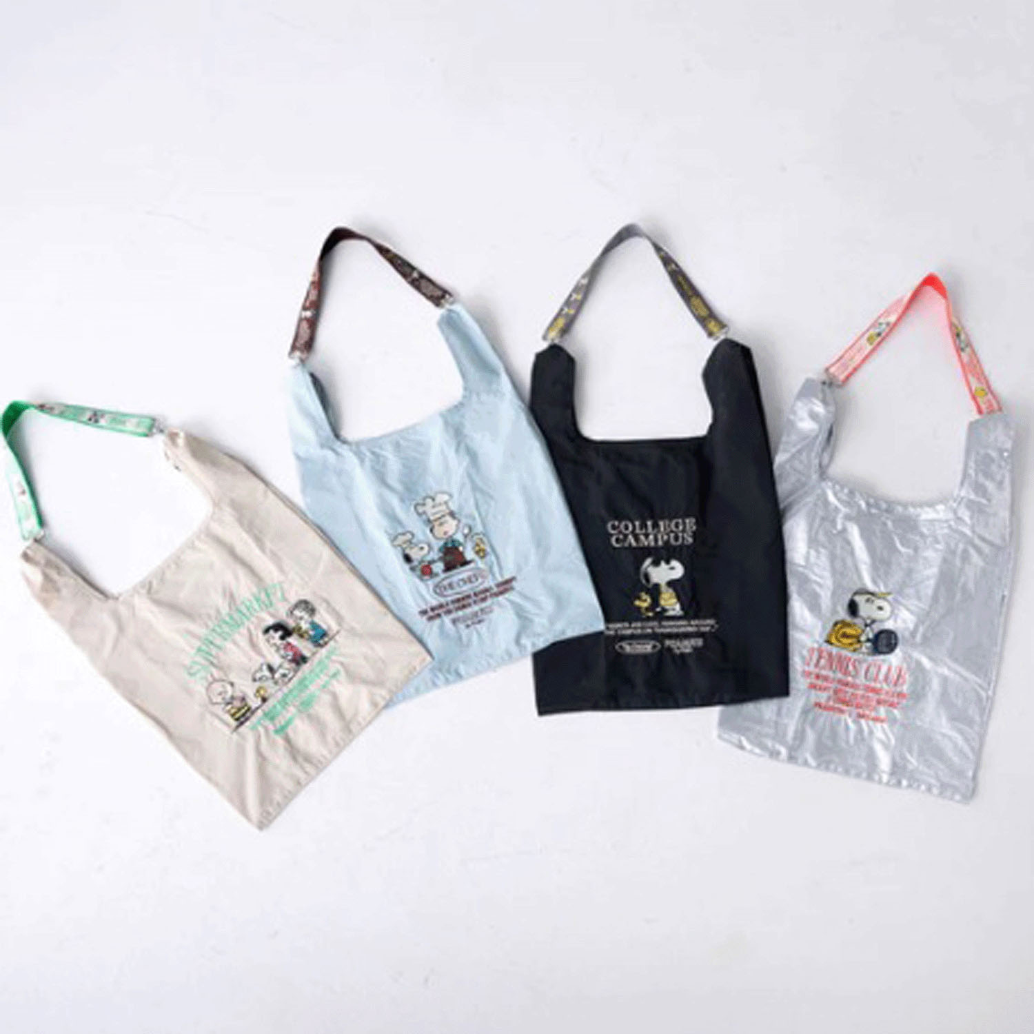 スヌーピー ストラップ付きショッパーバッグ BEIGE - 画像2