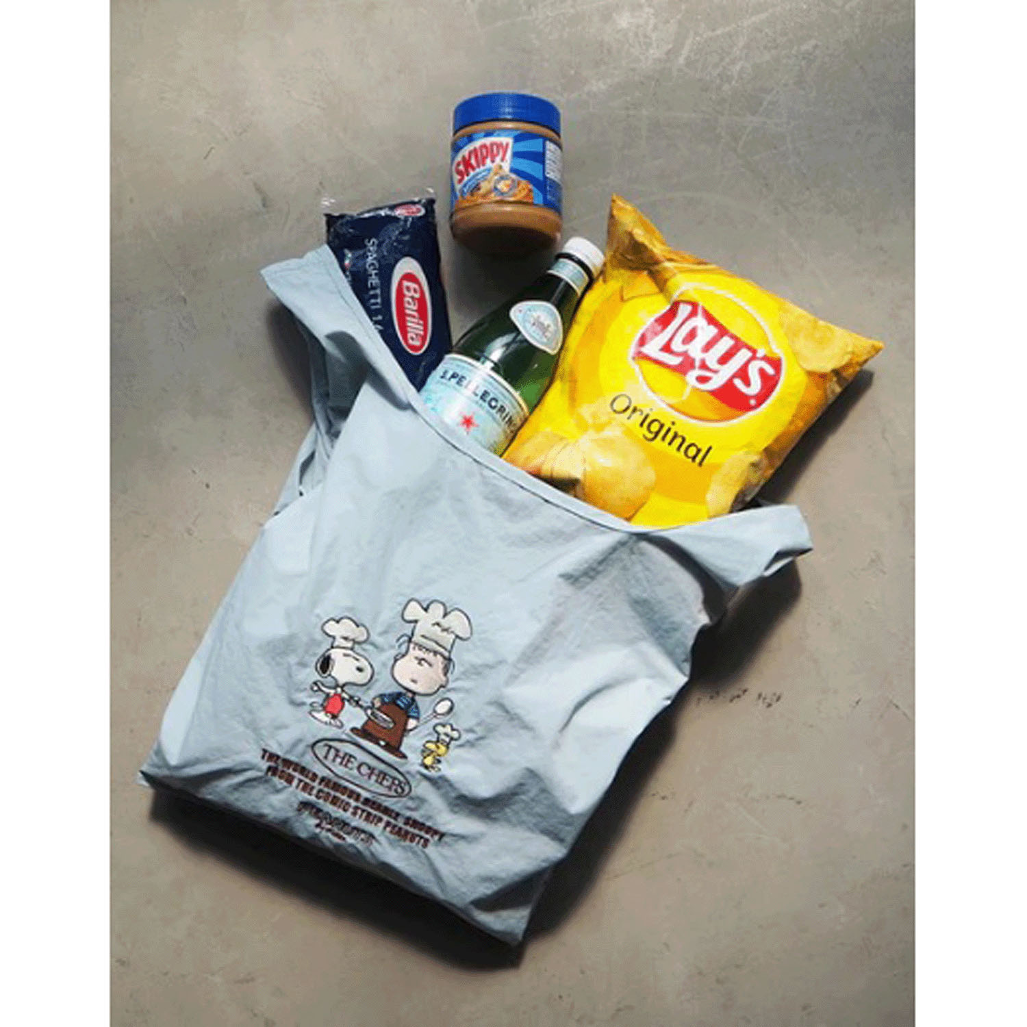 スヌーピー ストラップ付きショッパーバッグ SAX - 画像5