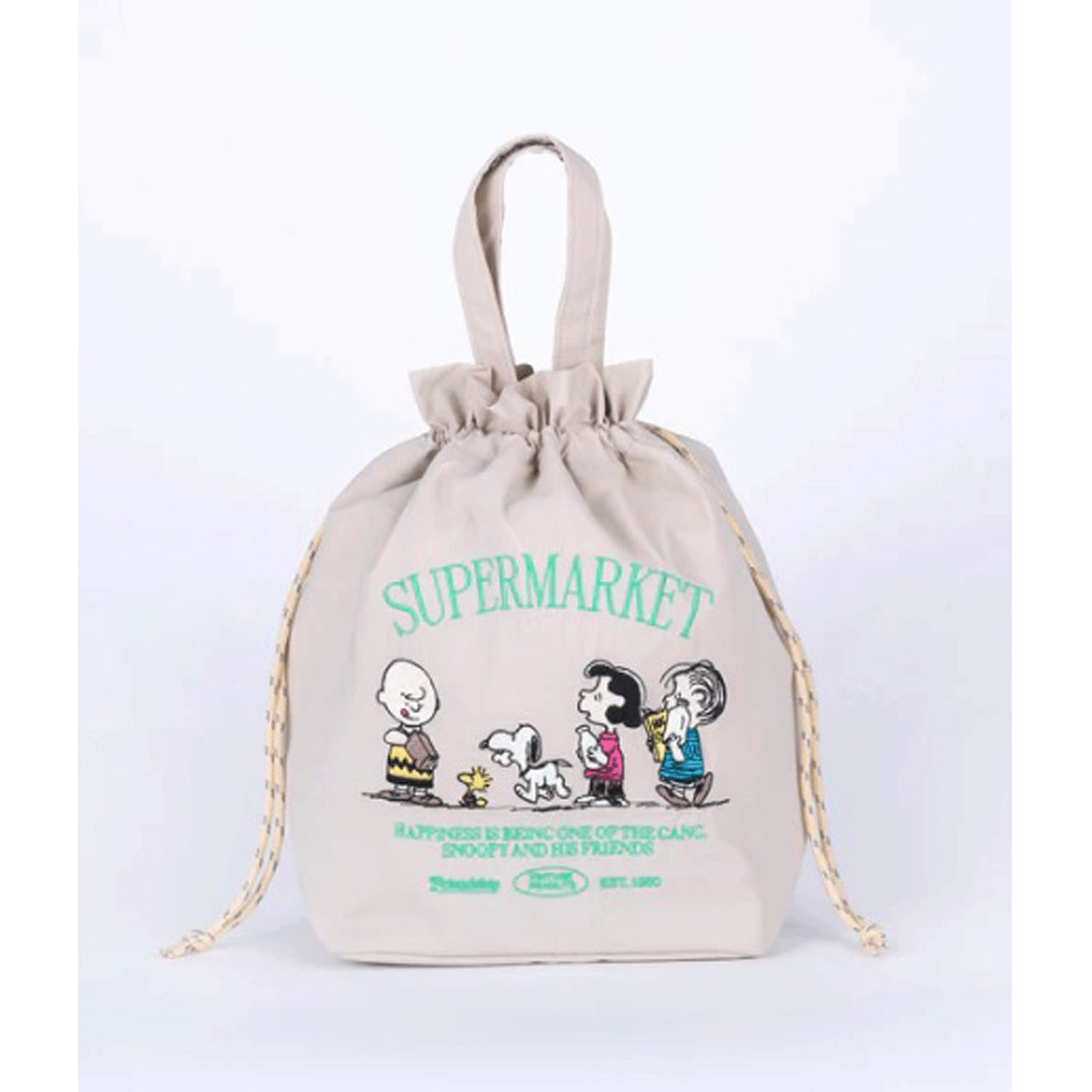 スヌーピー 保冷巾着トート （PEANUTS） BEIGE