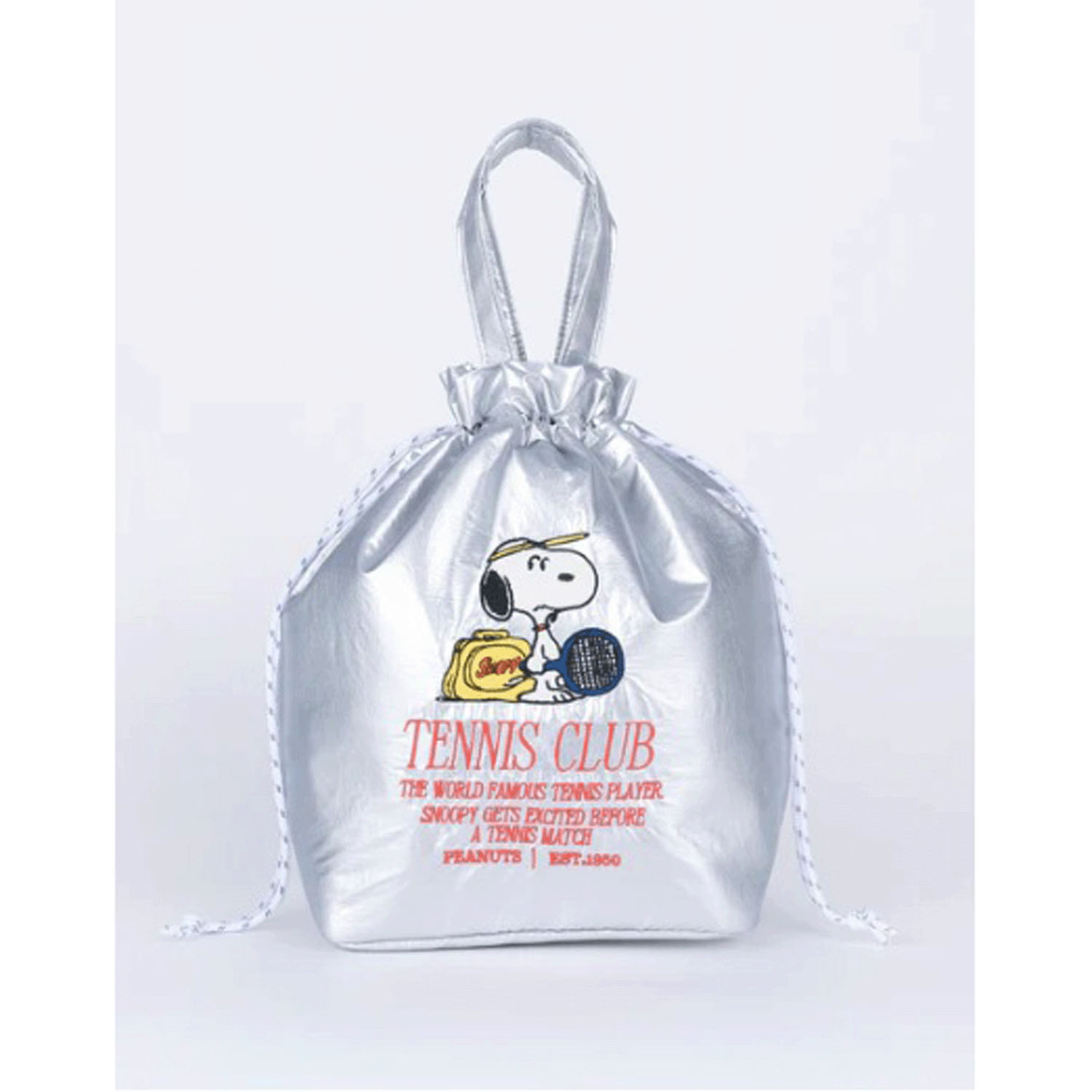 スヌーピー 保冷巾着トート （PEANUTS） SILVER