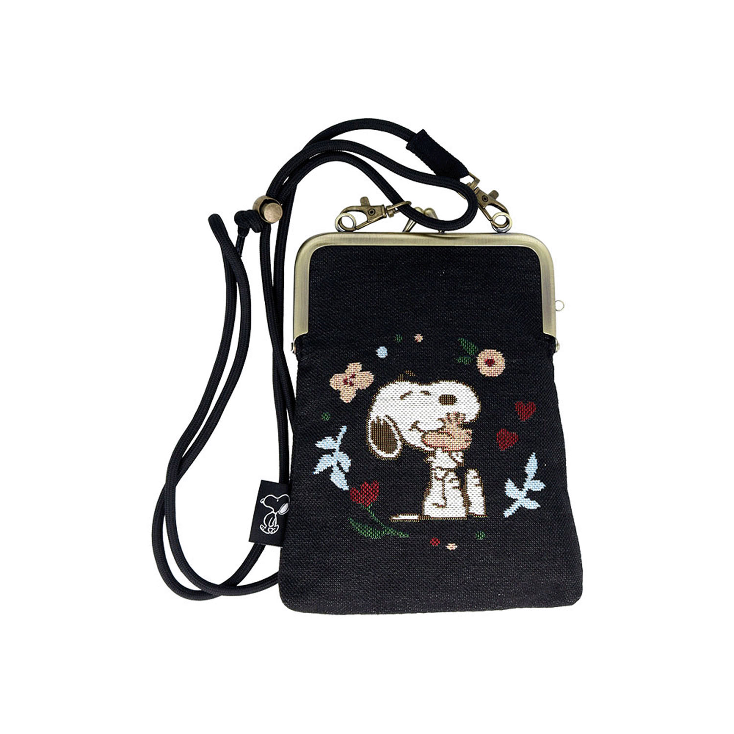 ゴブラン織マルチショルダーポーチがま口スヌーピー - 画像2