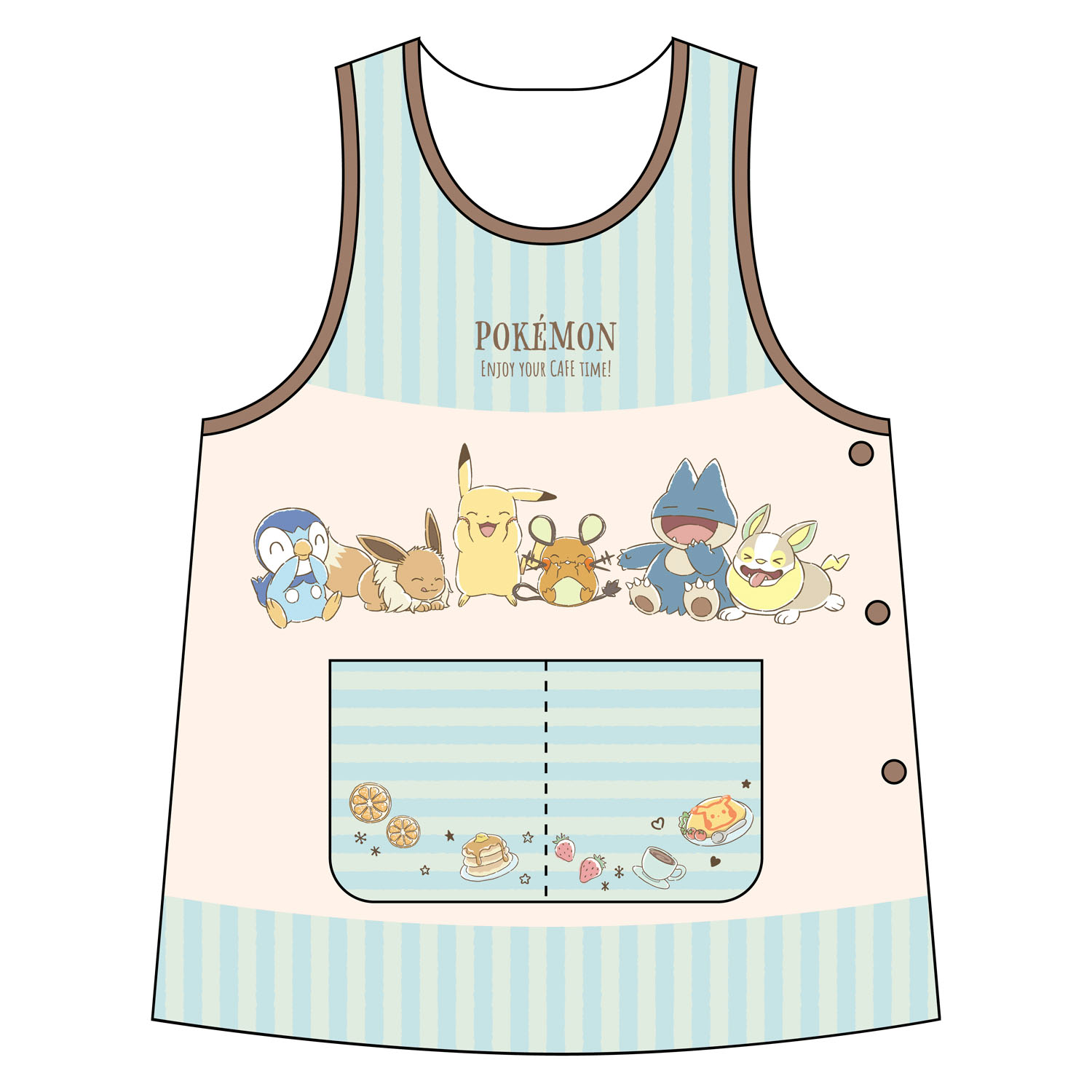 ポケットモンスターストライプ転写脇釦