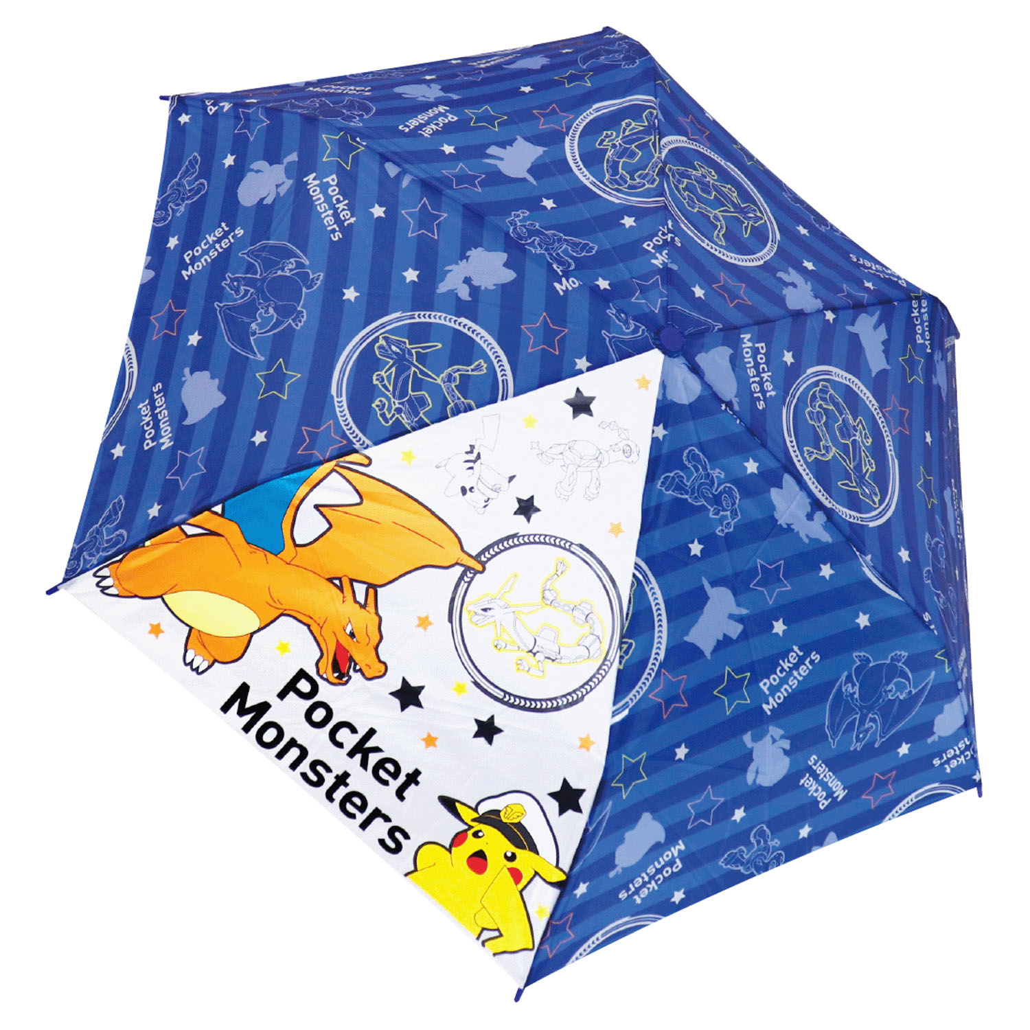 ポケットモンスター 折りたたみ傘 ネイビーボーダー