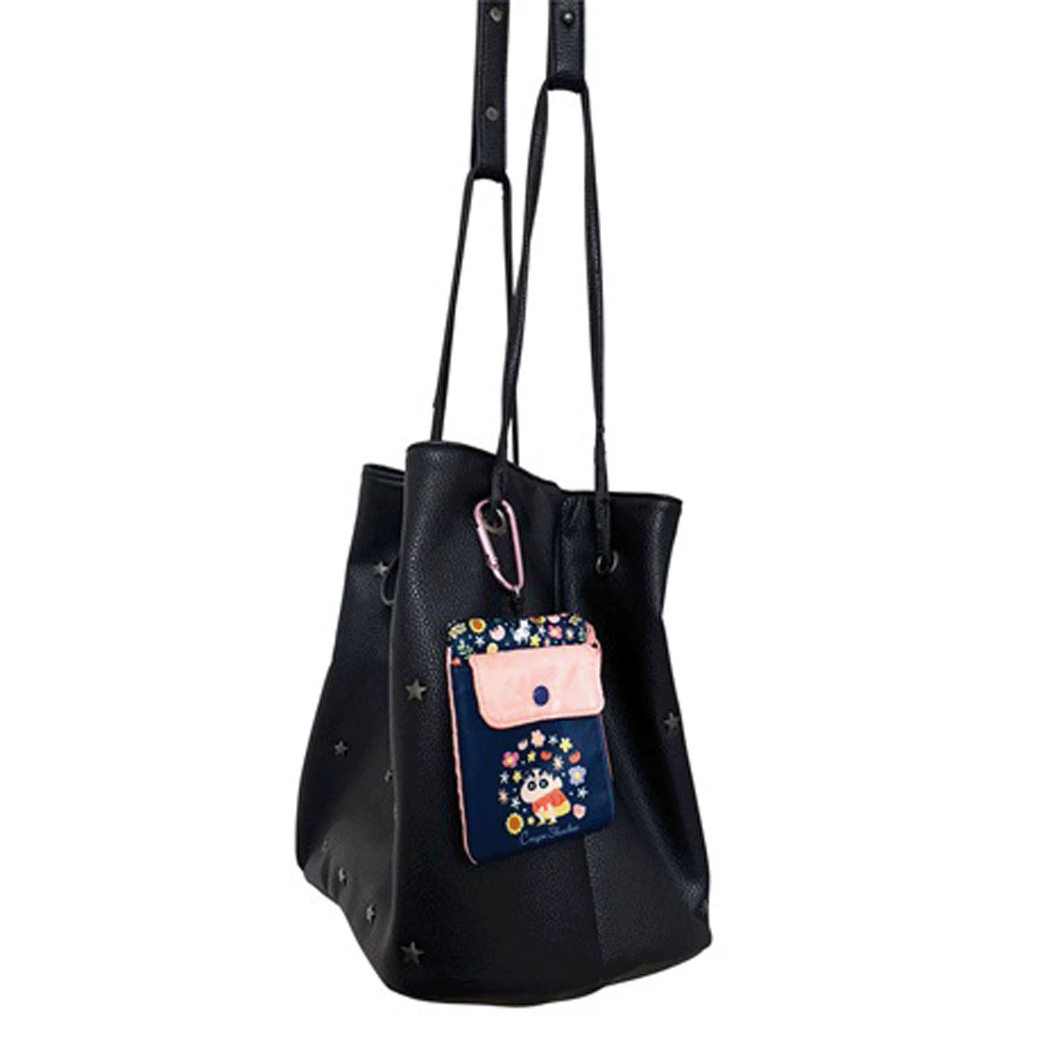 クレヨンしんちゃん リール付きパスケース フラワー ネイビー - 画像7