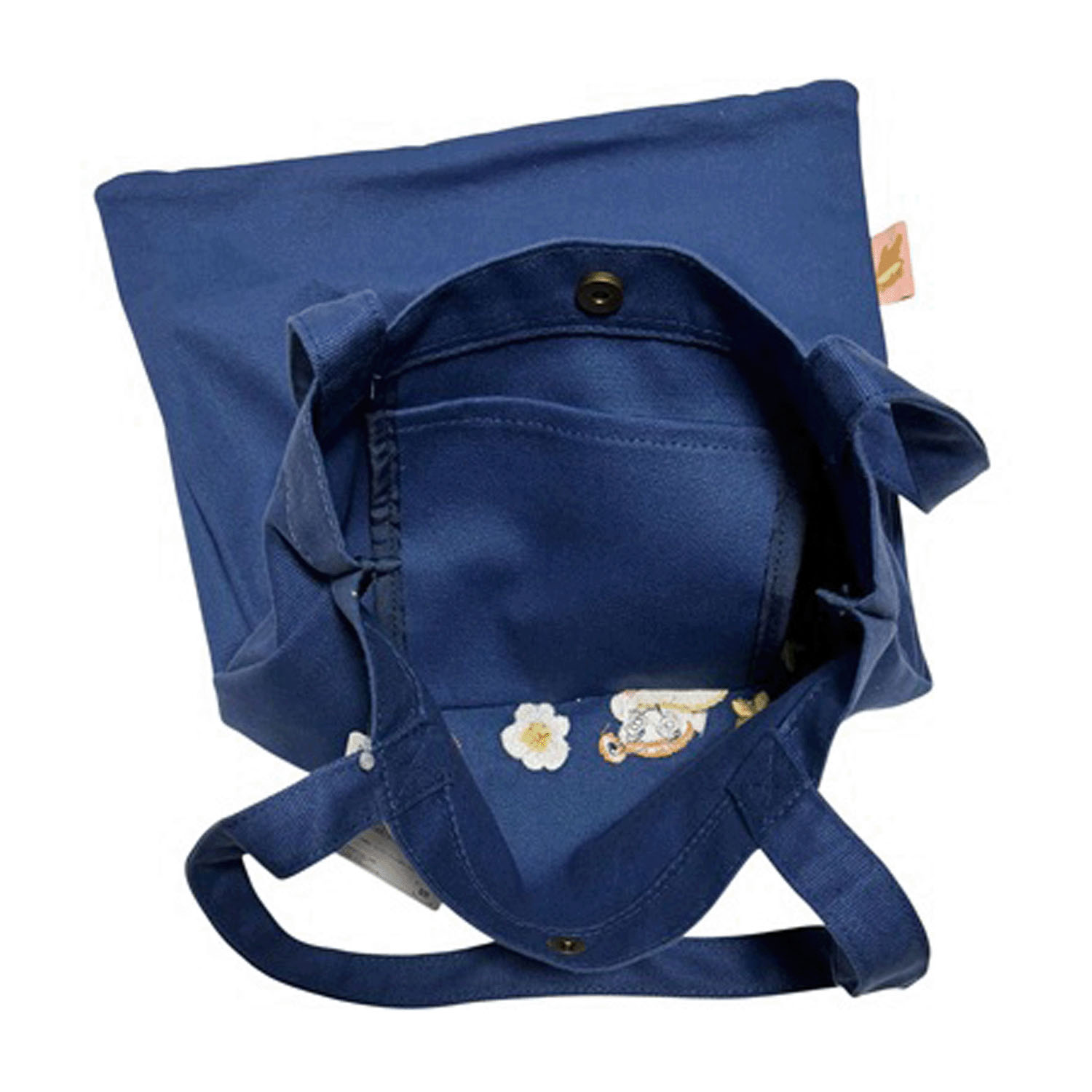 クレヨンしんちゃん 刺繍トートバッグ フラワー ネイビー - 画像4