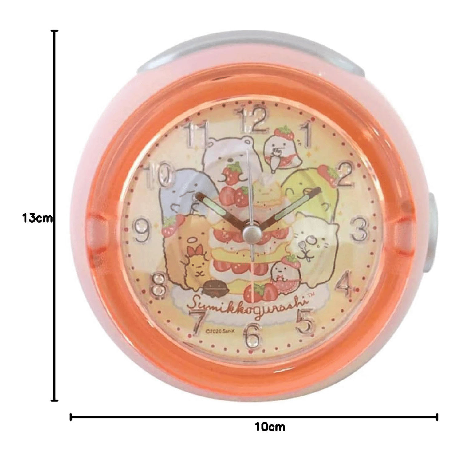すみっコぐらし ライト付きメロディクロック  いちご ピンク - 画像2
