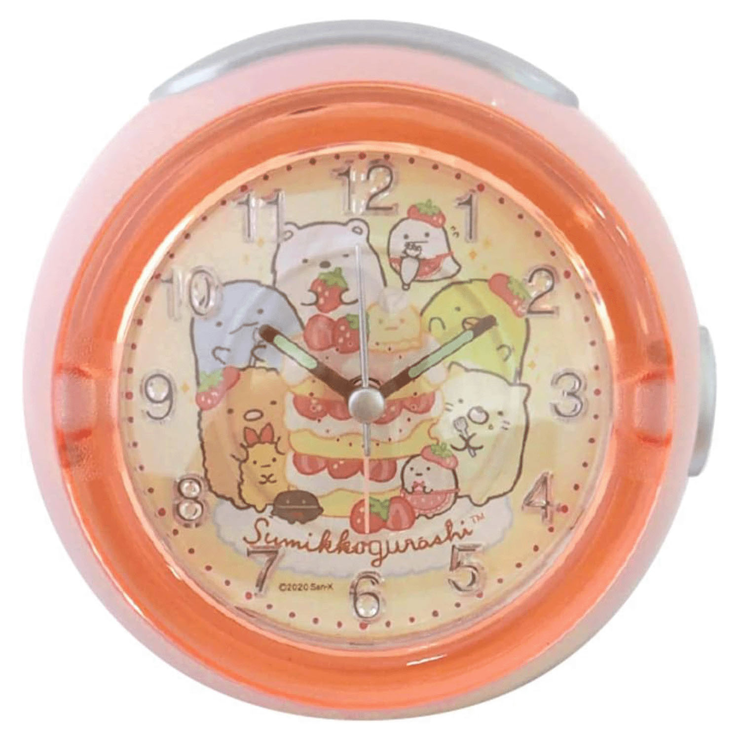 すみっコぐらし ライト付きメロディクロック  いちご ピンク