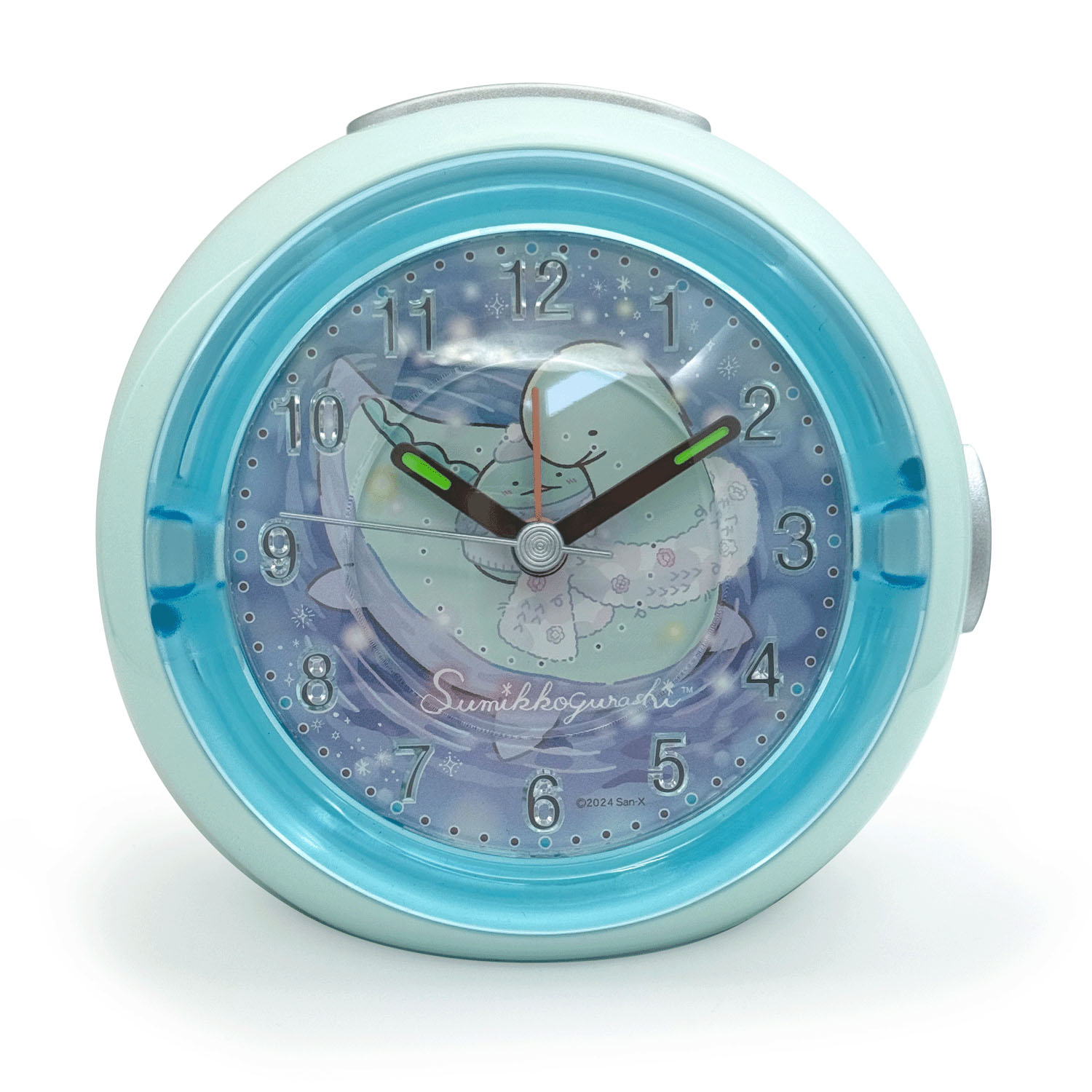 すみっコぐらし ライト付きメロディクロック  とかげとおかあさんとキラキラな夜 ブルー