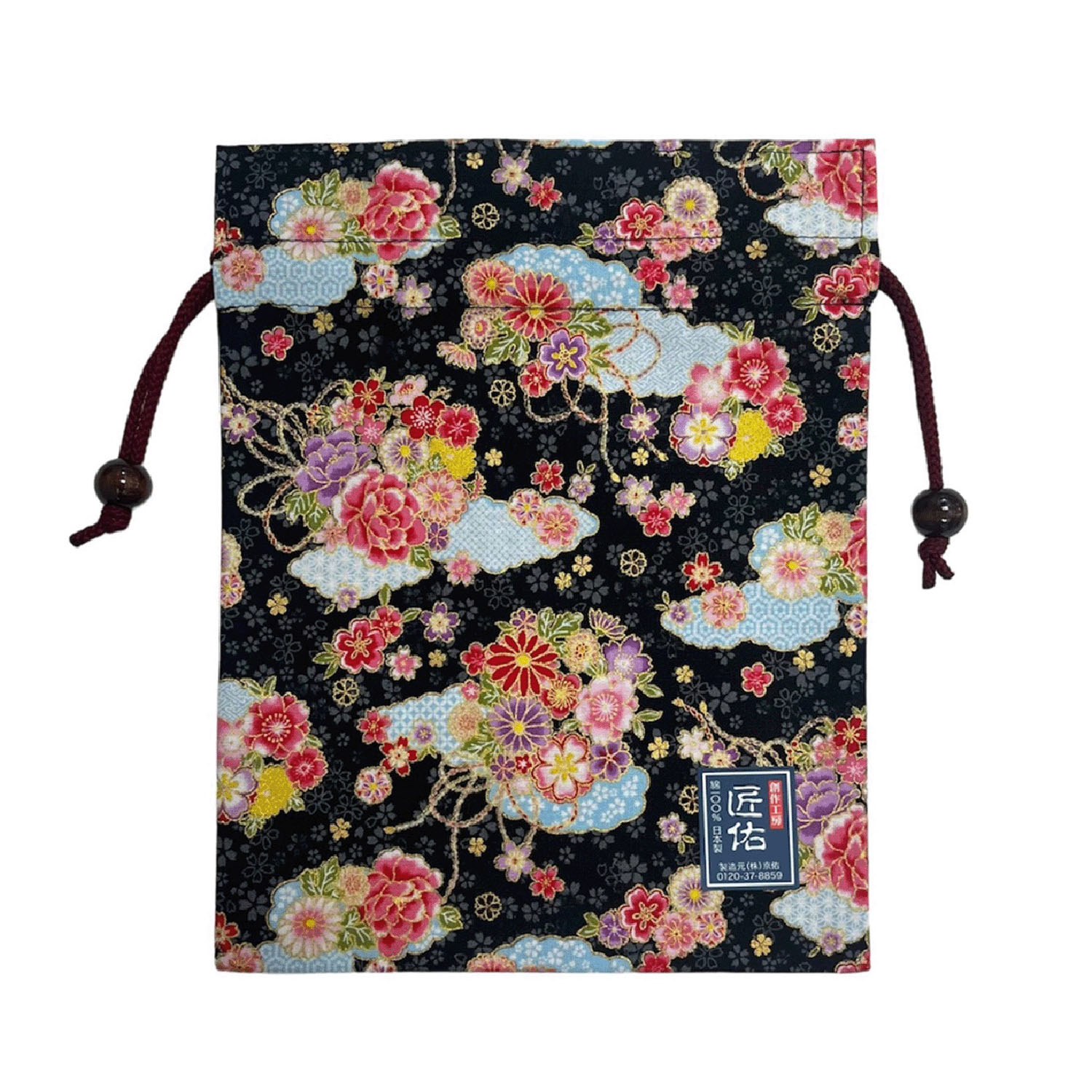 【15黒 83紫 在庫限りで終了】平巾着 花車 - 画像2