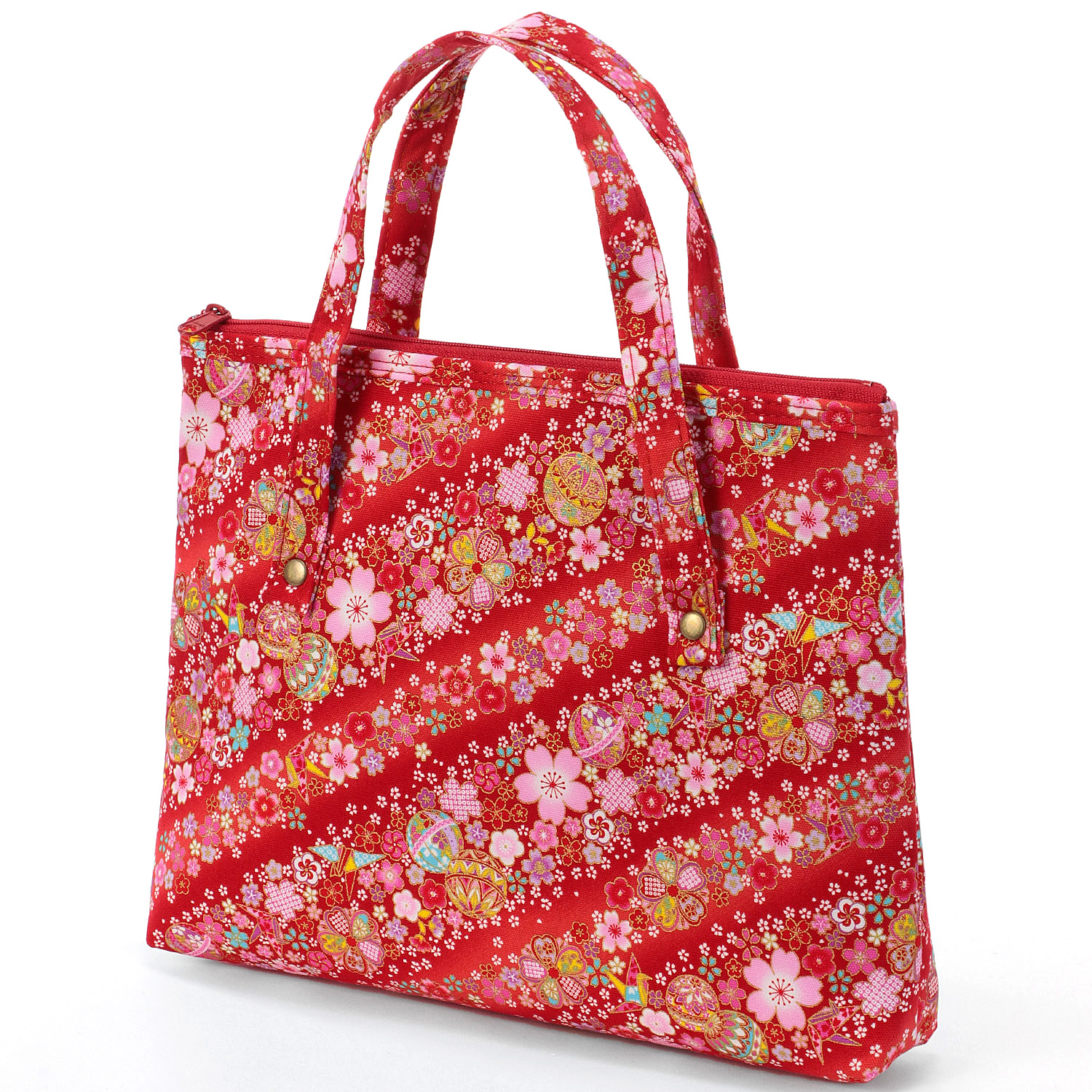 天ファスナー手提げ 花てまり - 画像3