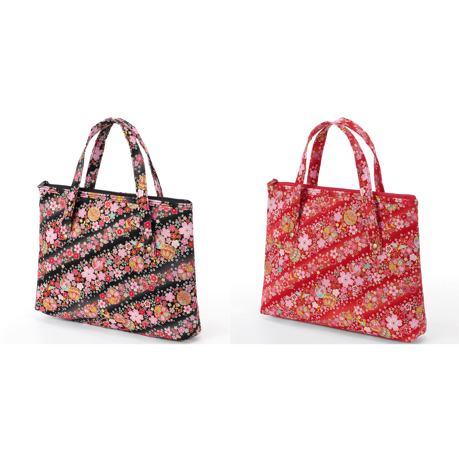 天ファスナー手提げ 花てまり