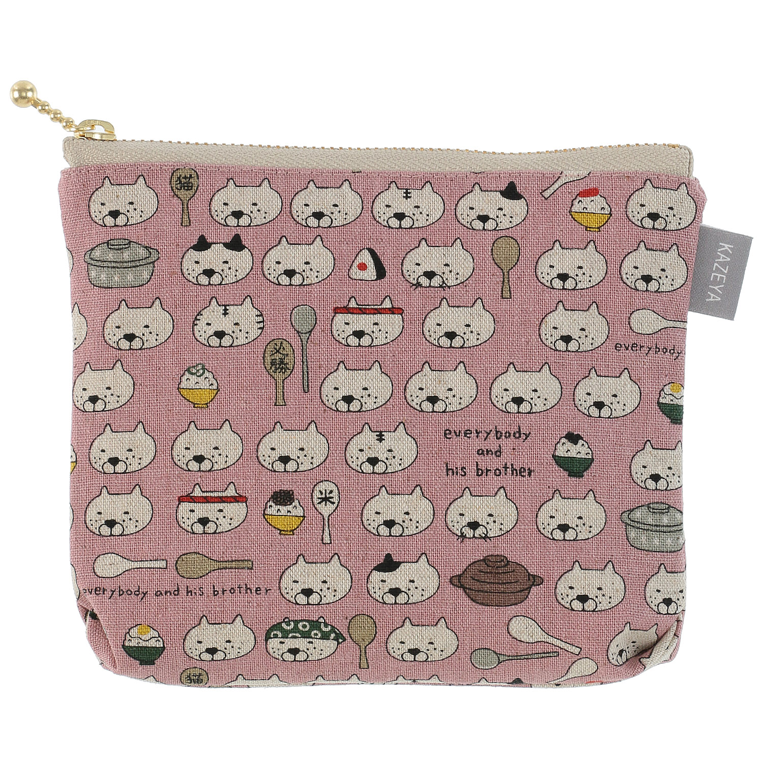 ファスナーポーチ しゃもじ猫 - 画像2