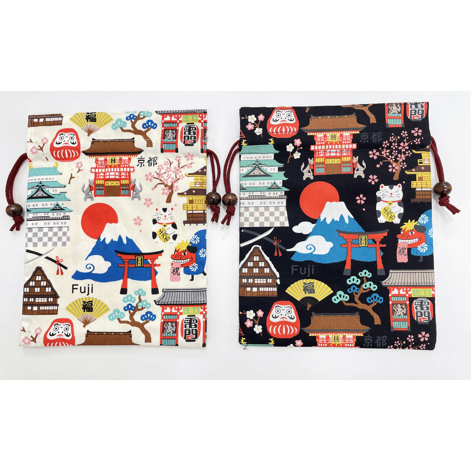 平巾着 日本名所柄