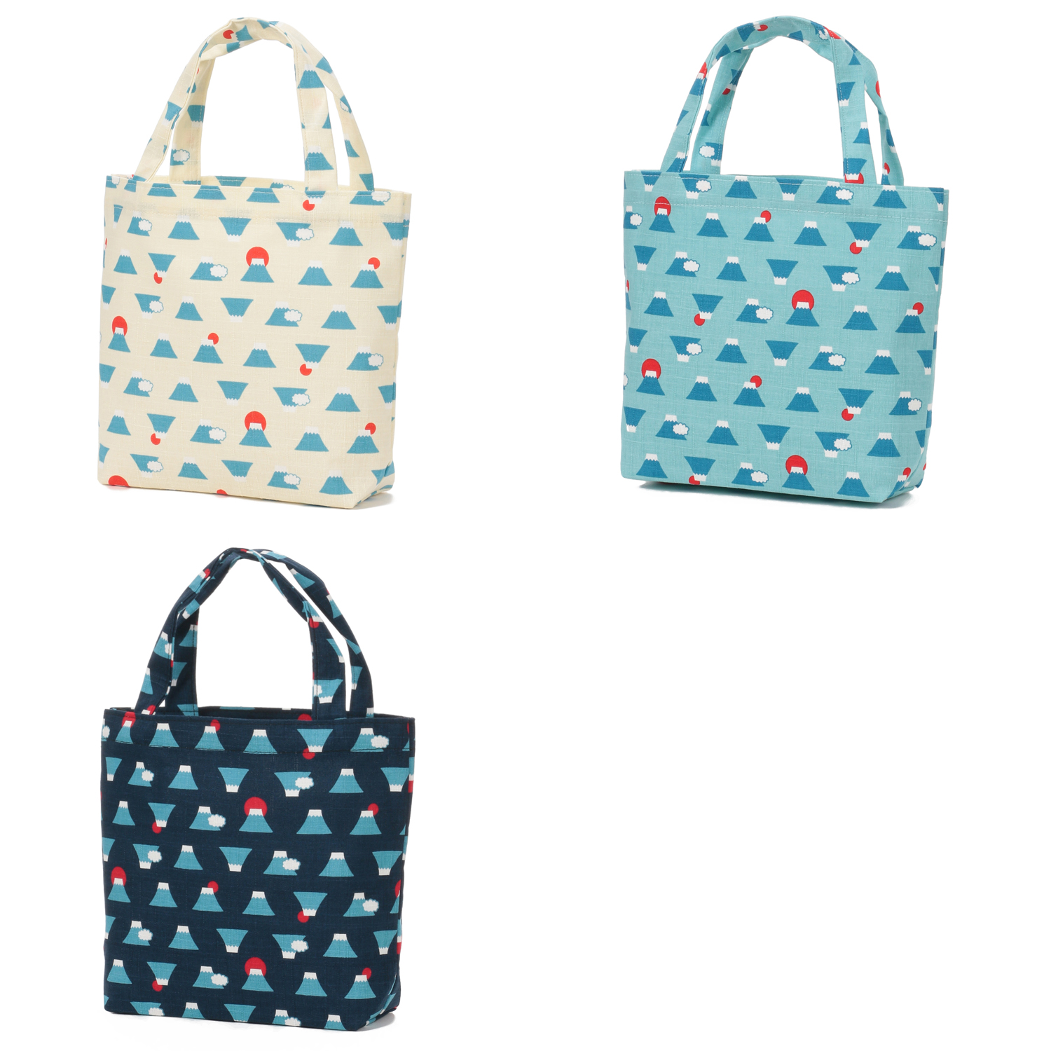 富士山柄 ちょこっとバッグ