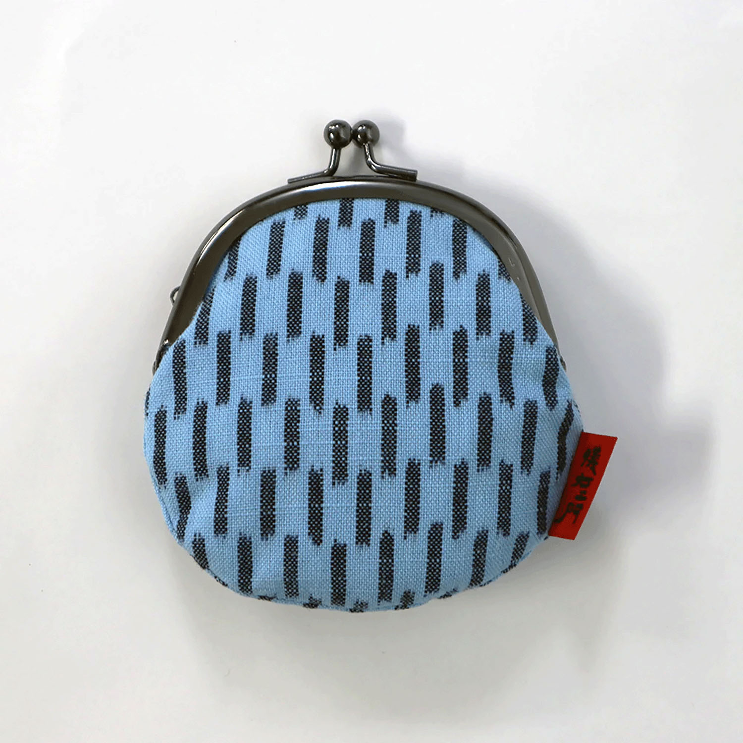 久留米絣 がま口2．5寸 丸型小銭入 - 画像2