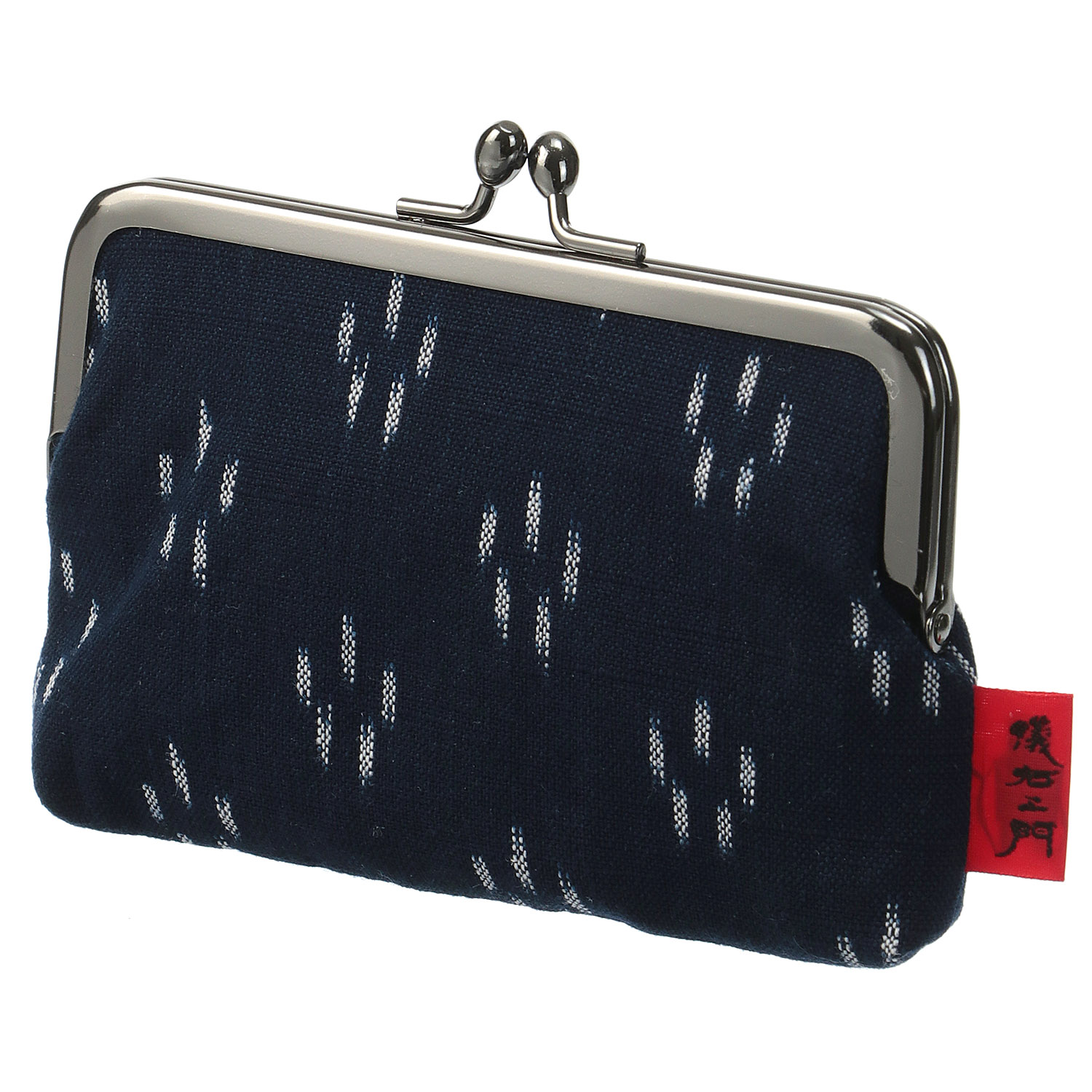 久留米絣 がま口3．8寸 カード入 - 画像2