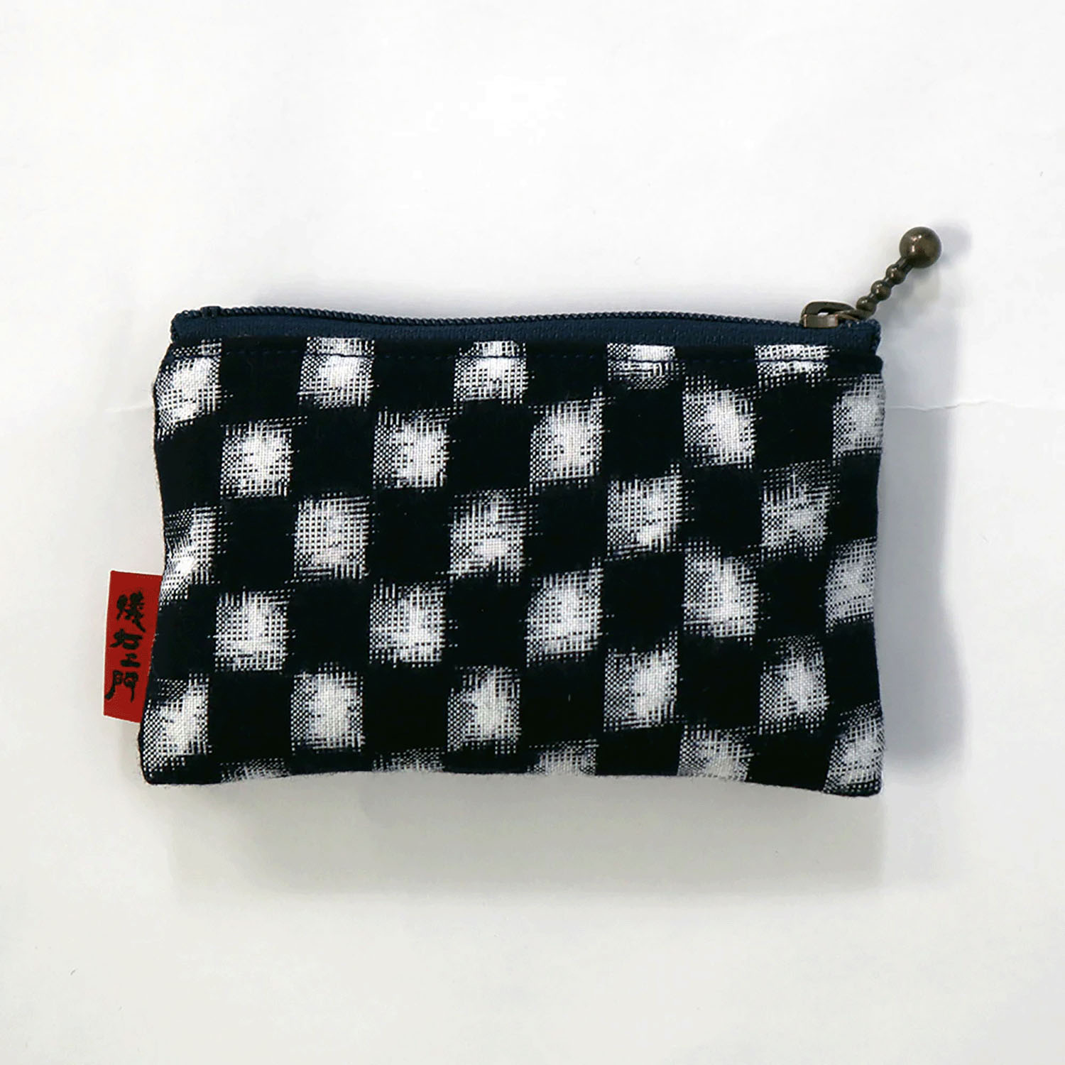 久留米絣 ファスナー付四角型小銭入 - 画像4