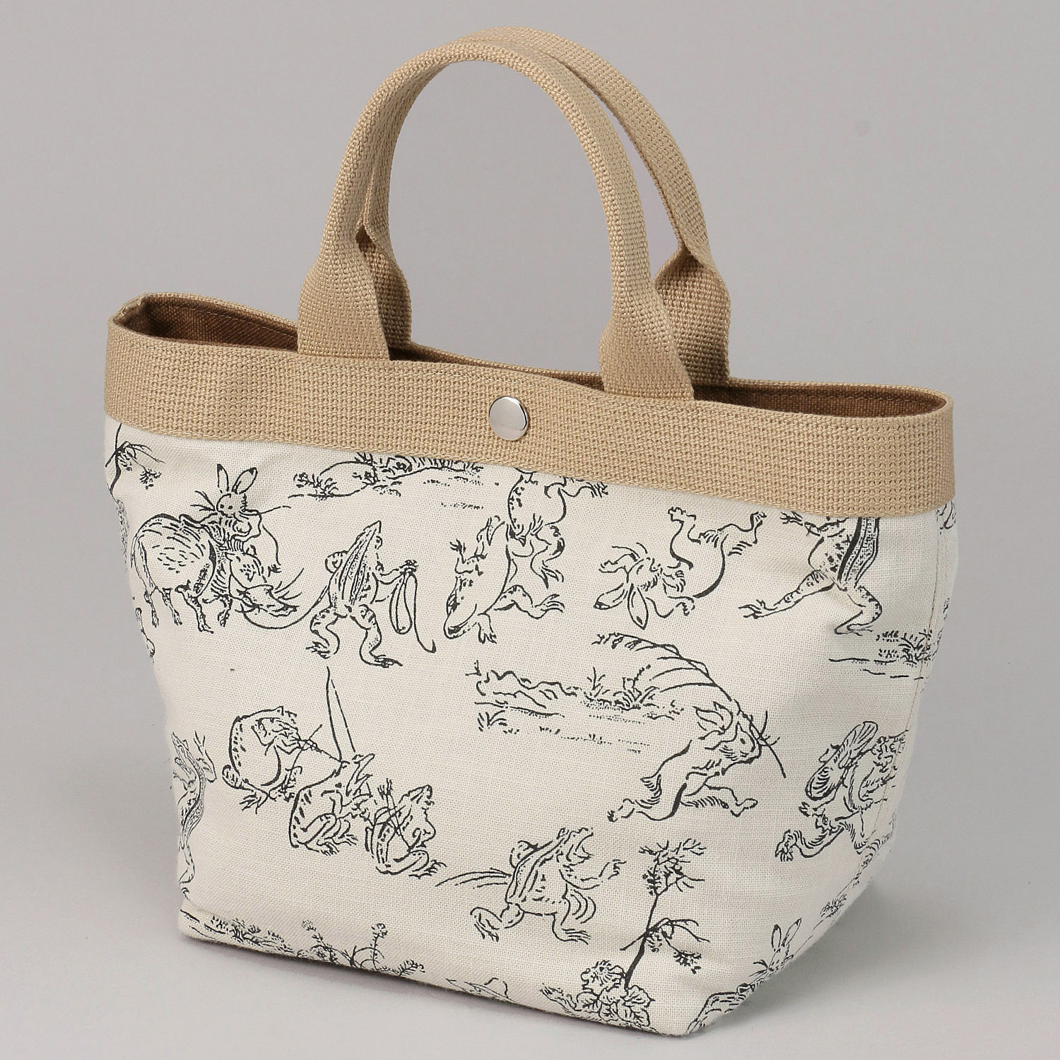 鳥獣戯画柄 ミニトートバッグ