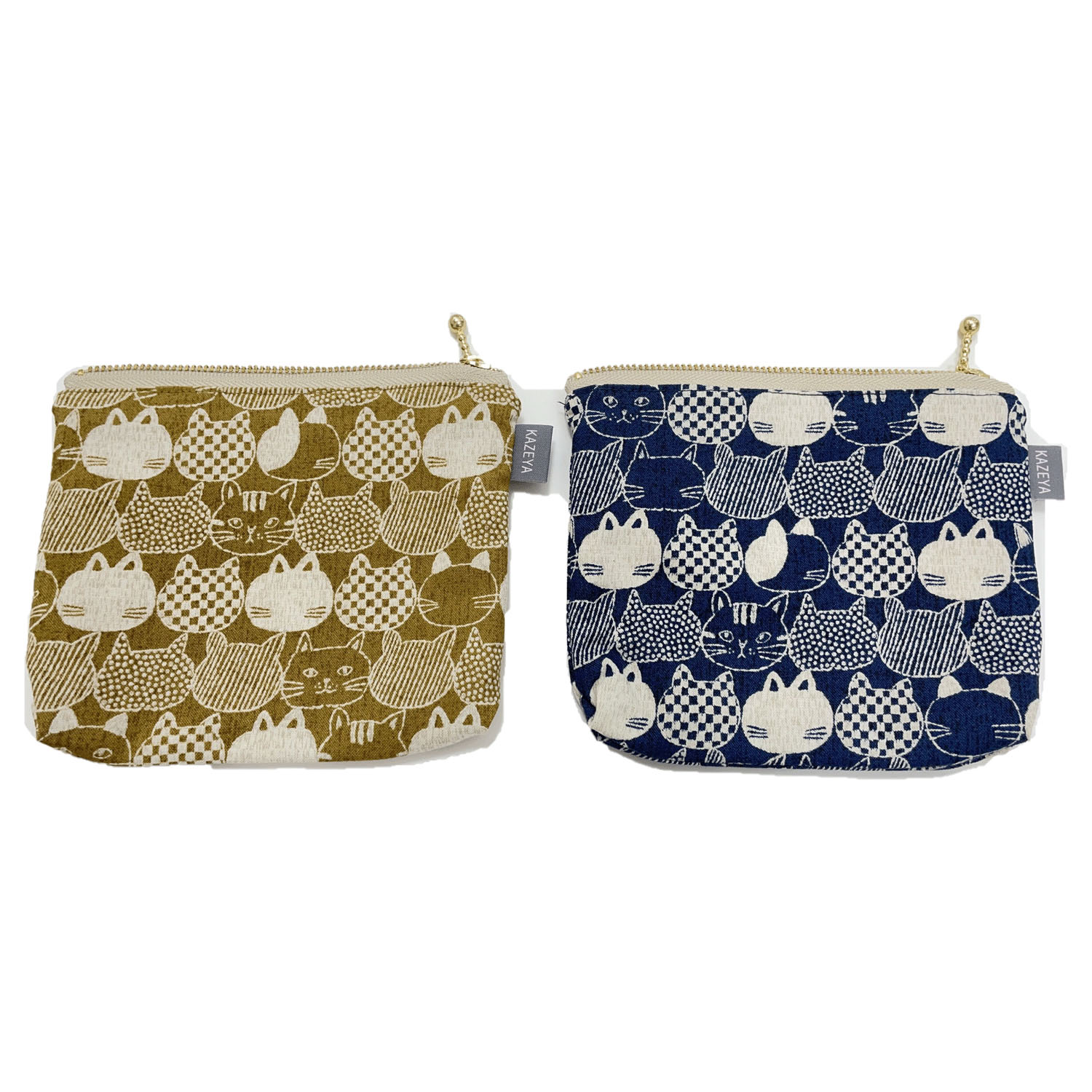 玉付ファスナーポーチねこ - 画像1