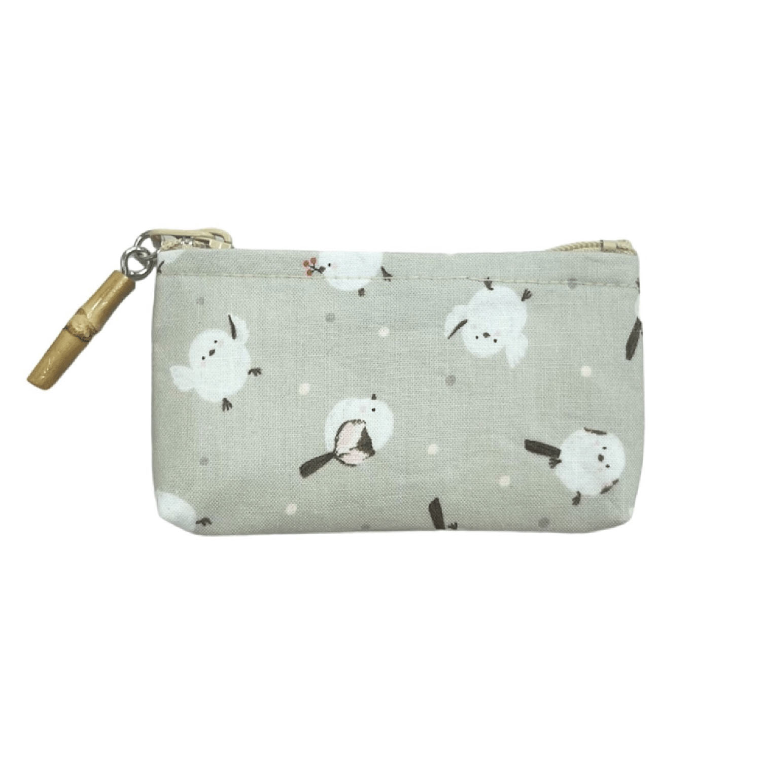 シマエナガ竹玉付小銭入れ - 画像2