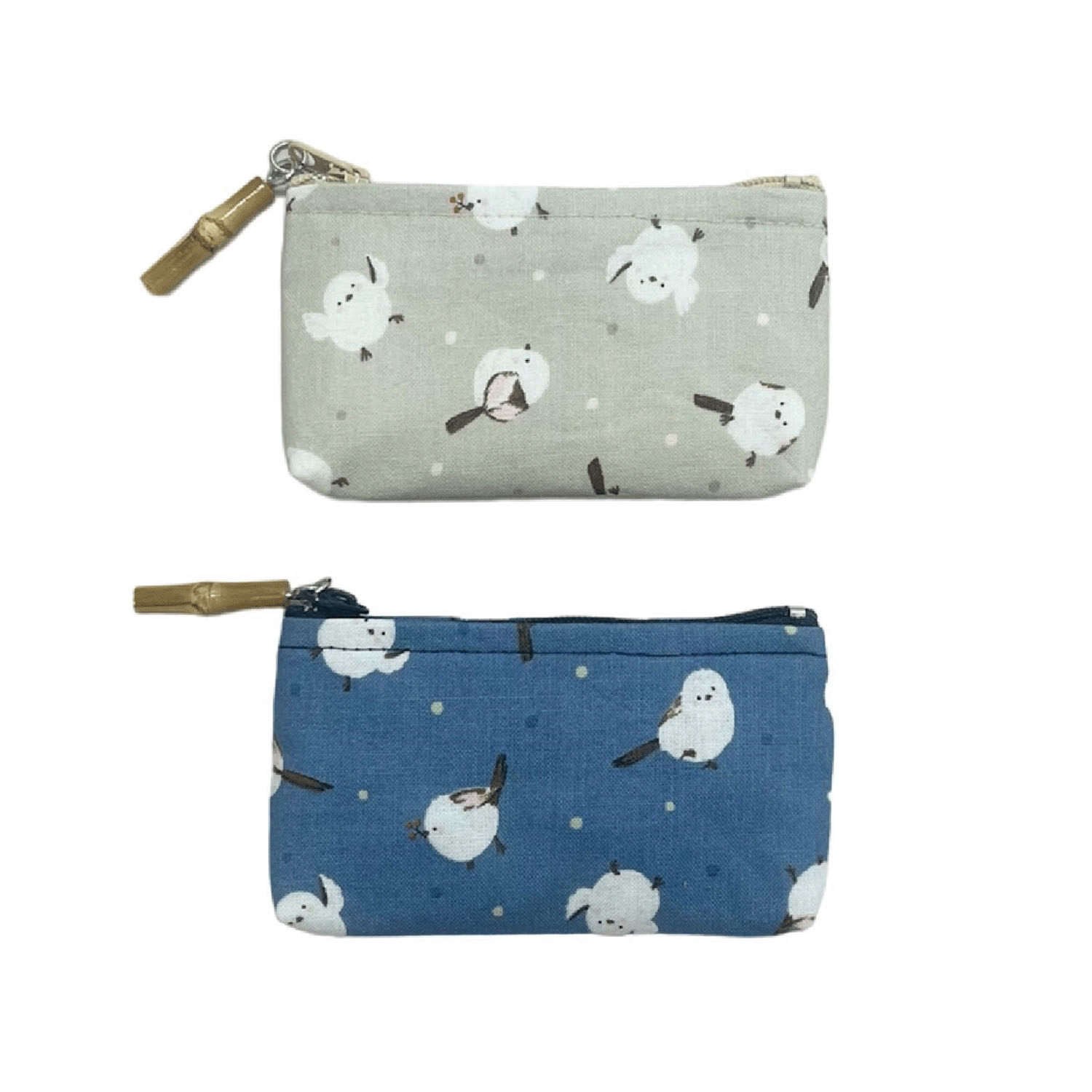 シマエナガ竹玉付小銭入れ