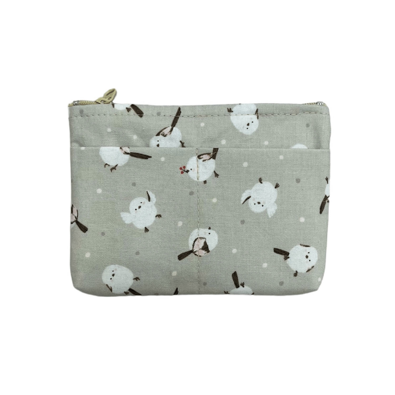 シマエナガ前ポケット付カードポーチ