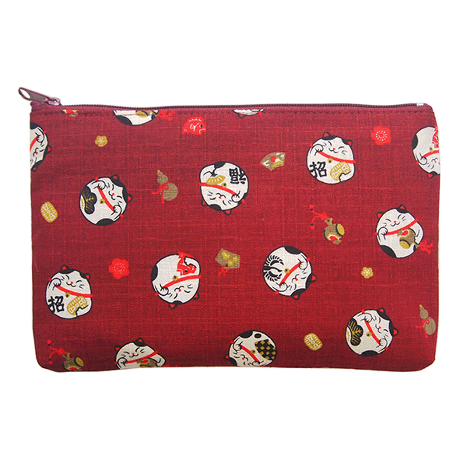 【2026年3月17日より価格変更】縁起屋福丸ねこ 平ポーチ小 - 画像2