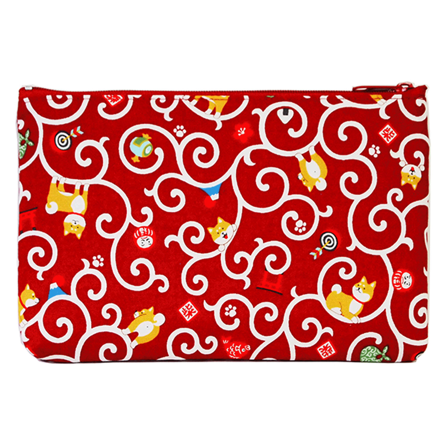 縁起屋 柴犬唐草 平ポーチ小 - 画像2