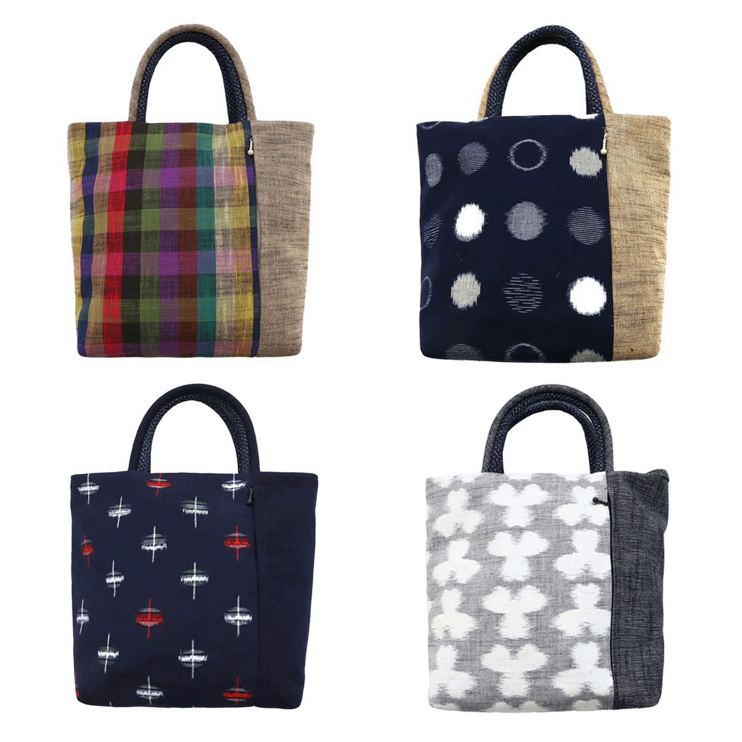 久留米絣 儀右ヱ門 トートバッグ 祝来る