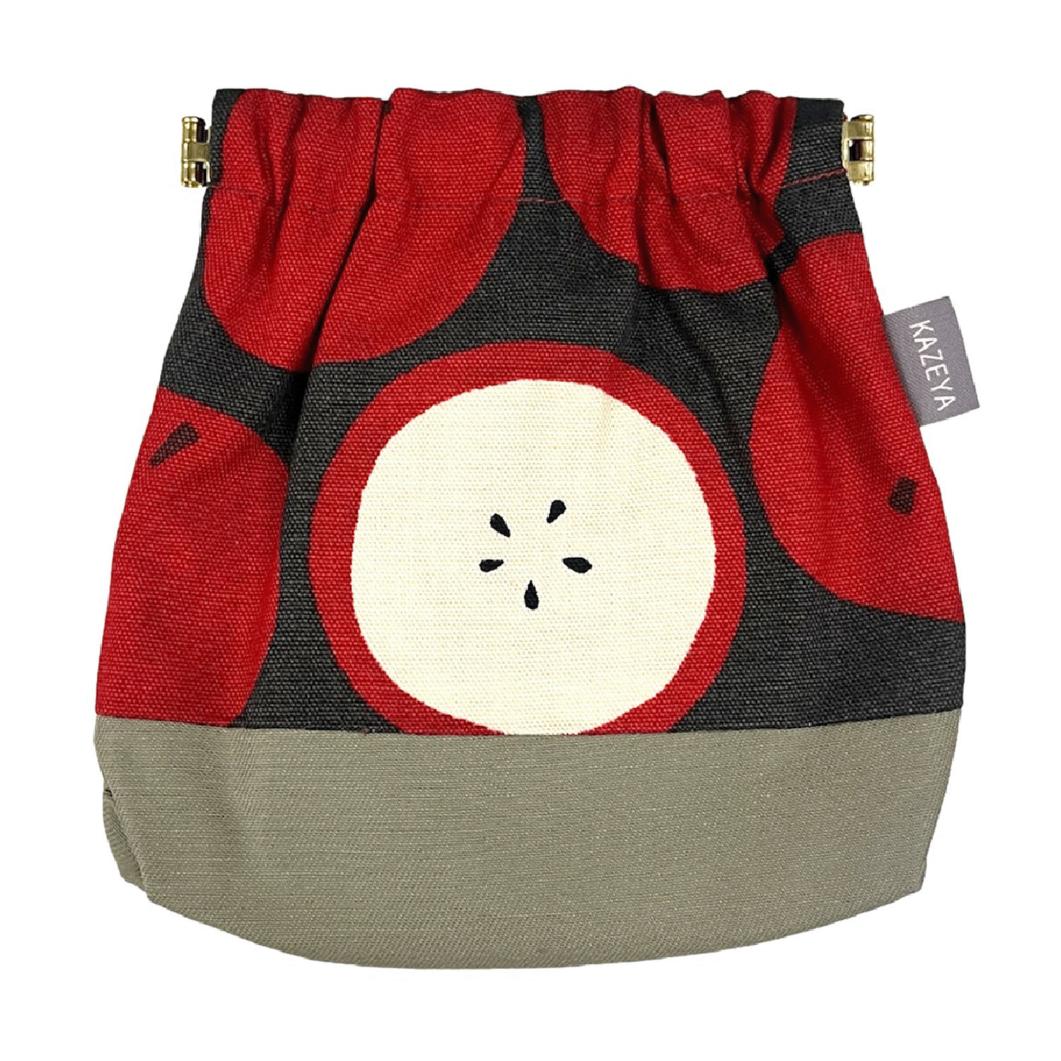 ばねポーチ りんご