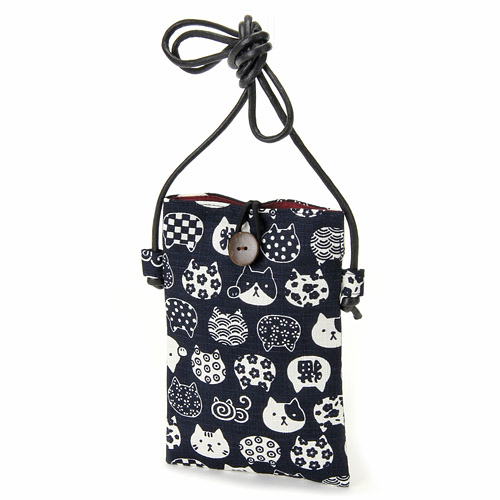 【ボタンカラー順次変更予定】にゃんこもん スマホポーチ - 画像5