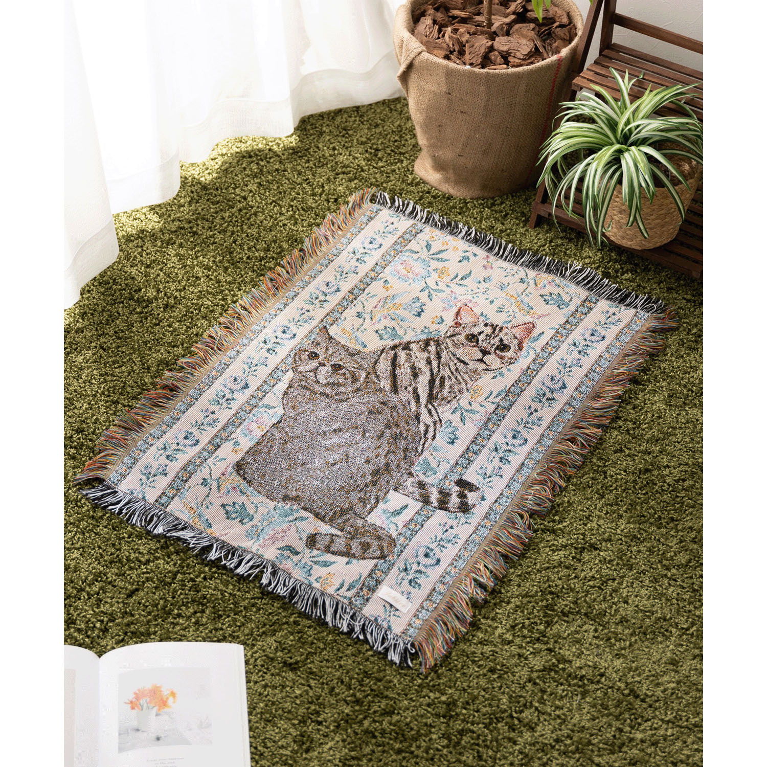 ジャガード織ラグマット 猫【02番次回未定】 - 画像13