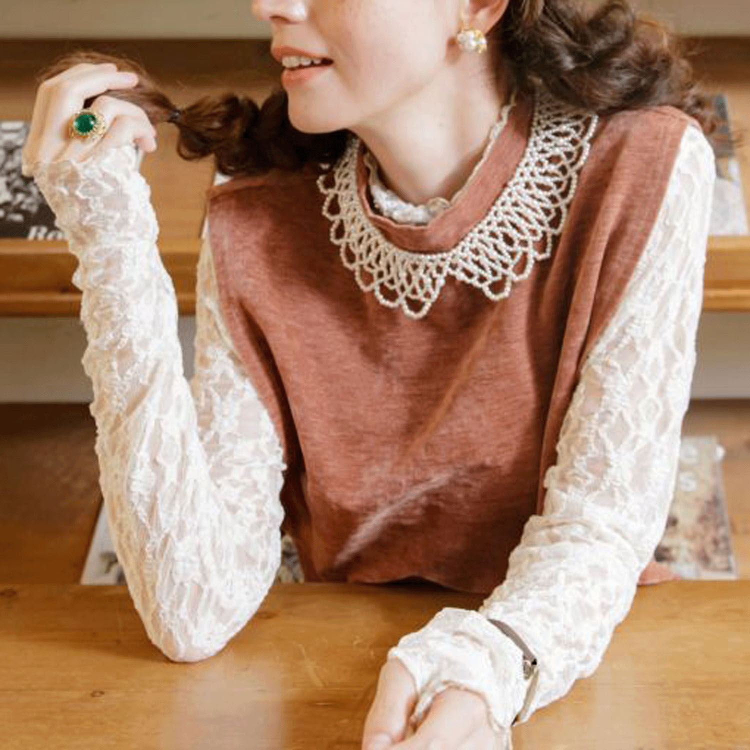 レースネックレス 襟 - 画像10