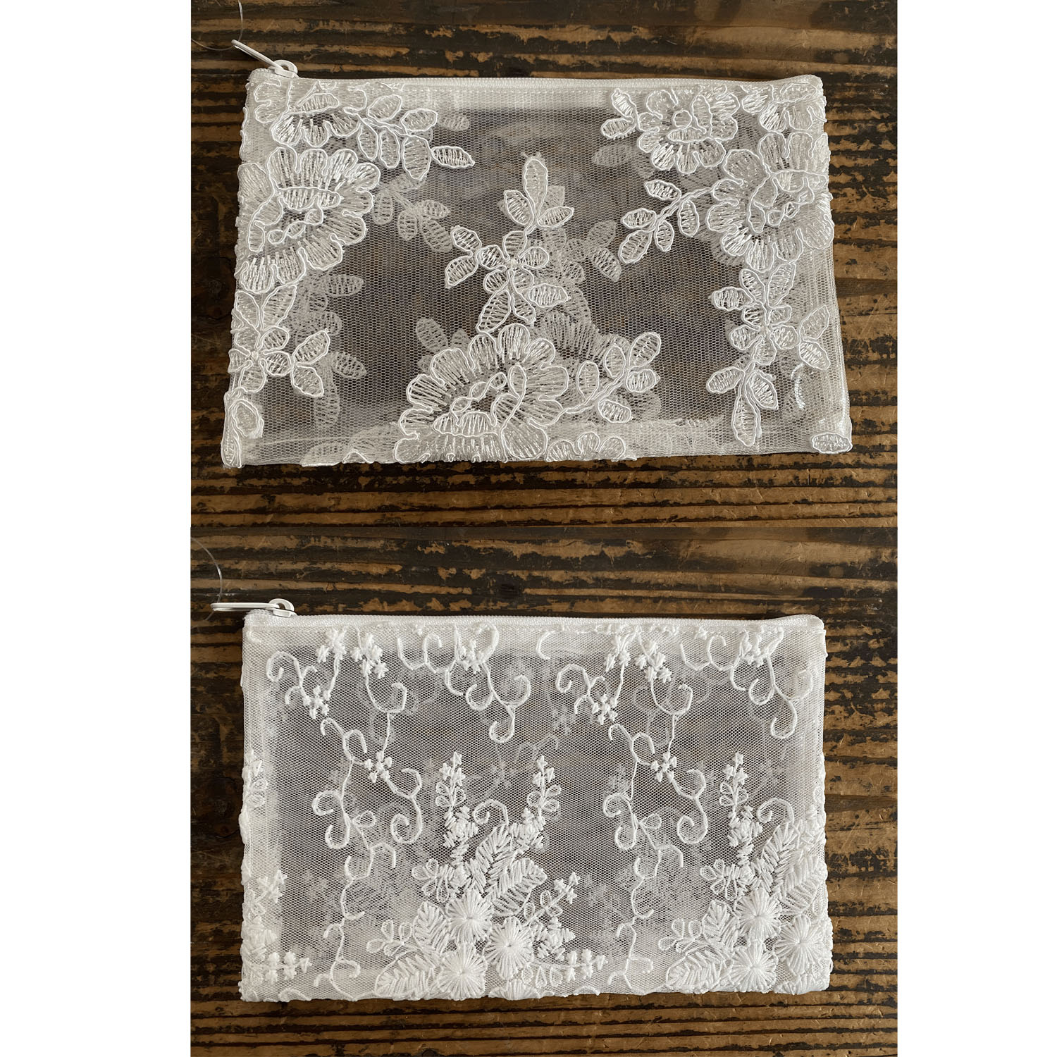 ビニール レースフラットポーチ