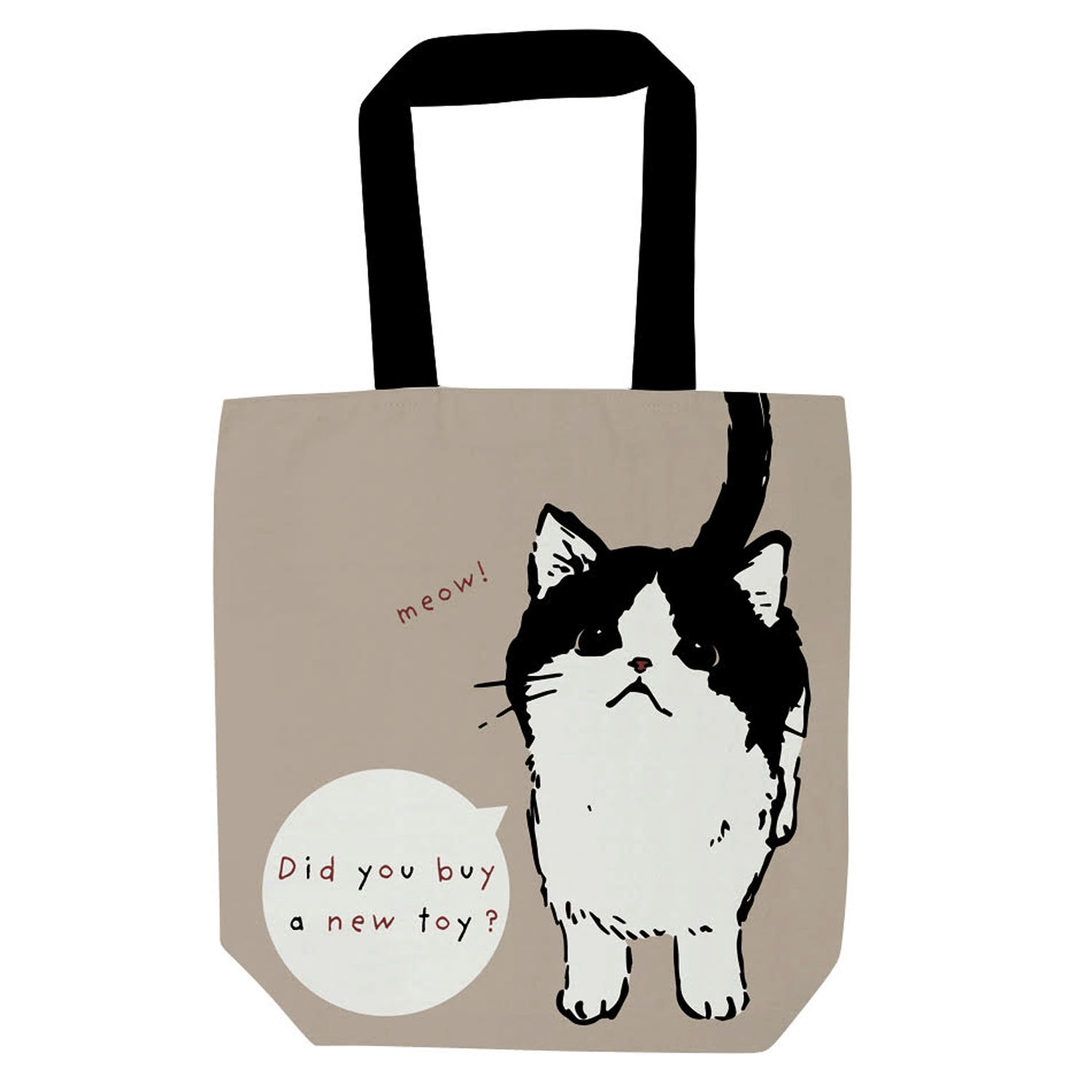 トートバッグ まめはち グレー